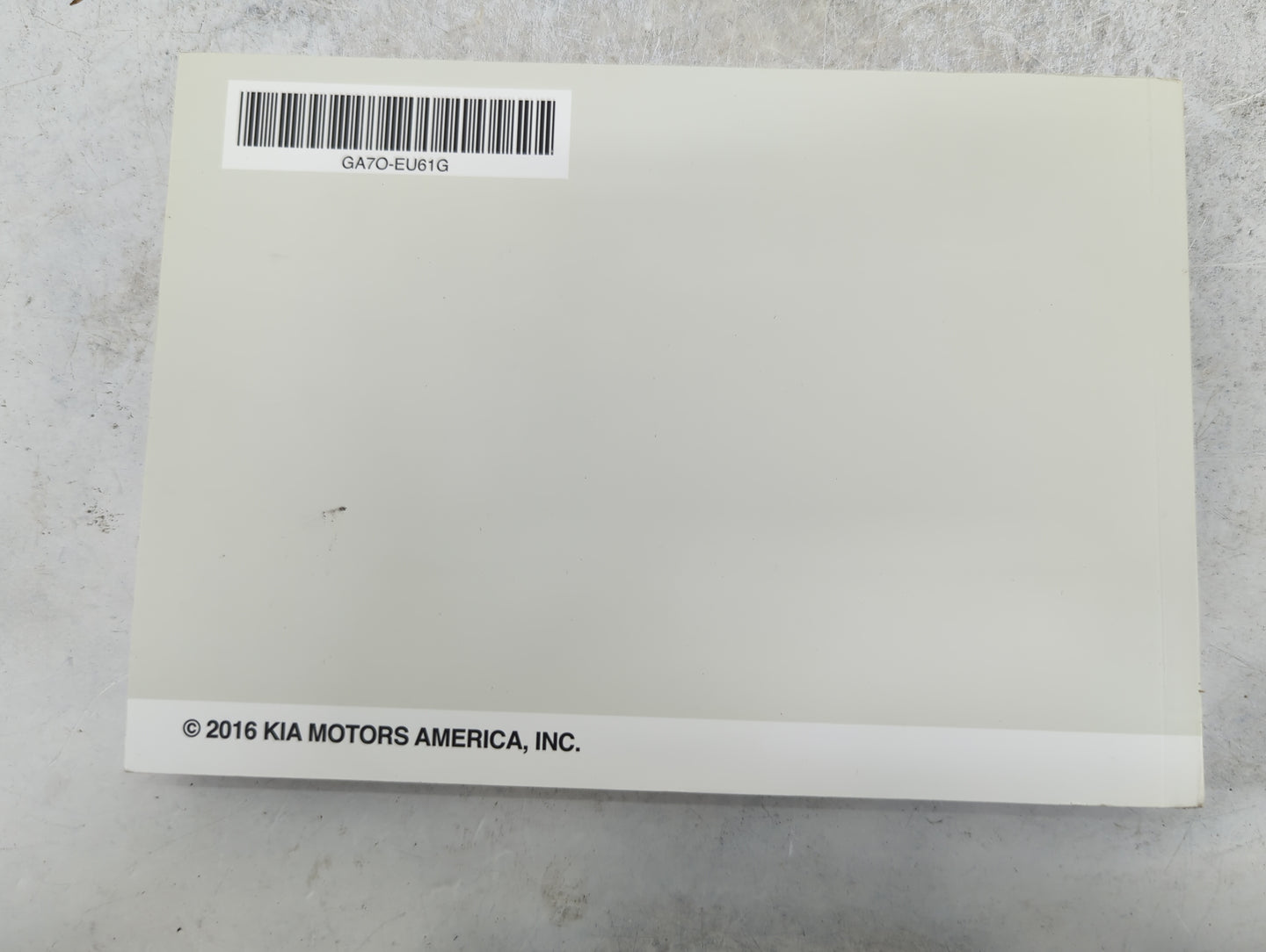2016 Kia Forte Owners Manual Book Guide P/N:GA7O-EU61G OEM Used Auto Parts - Oemusedautoparts1.com