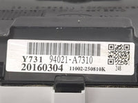 2014-2016 Kia Forte Instrument Cluster Speedometer Gauges P/N:94021-A7310 Miles: Fits Fits 2014 2015 2016 OEM Used Auto Part