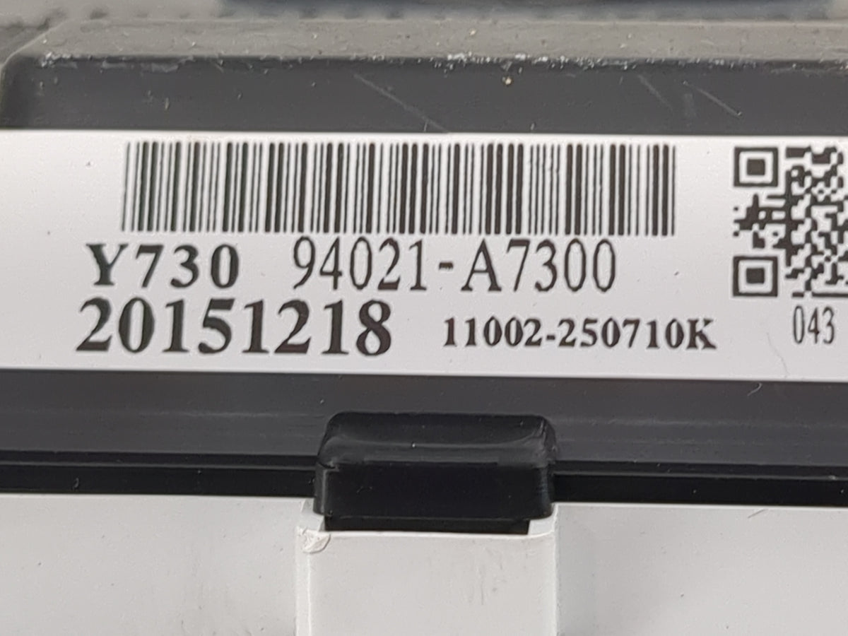 2014-2016 Kia Forte Instrument Cluster Speedometer Gauges P/N:94021-A7300 Miles: Fits Fits 2014 2015 2016 OEM Used Auto Part