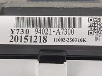 2014-2016 Kia Forte Instrument Cluster Speedometer Gauges P/N:94021-A7300 Miles: Fits Fits 2014 2015 2016 OEM Used Auto Part