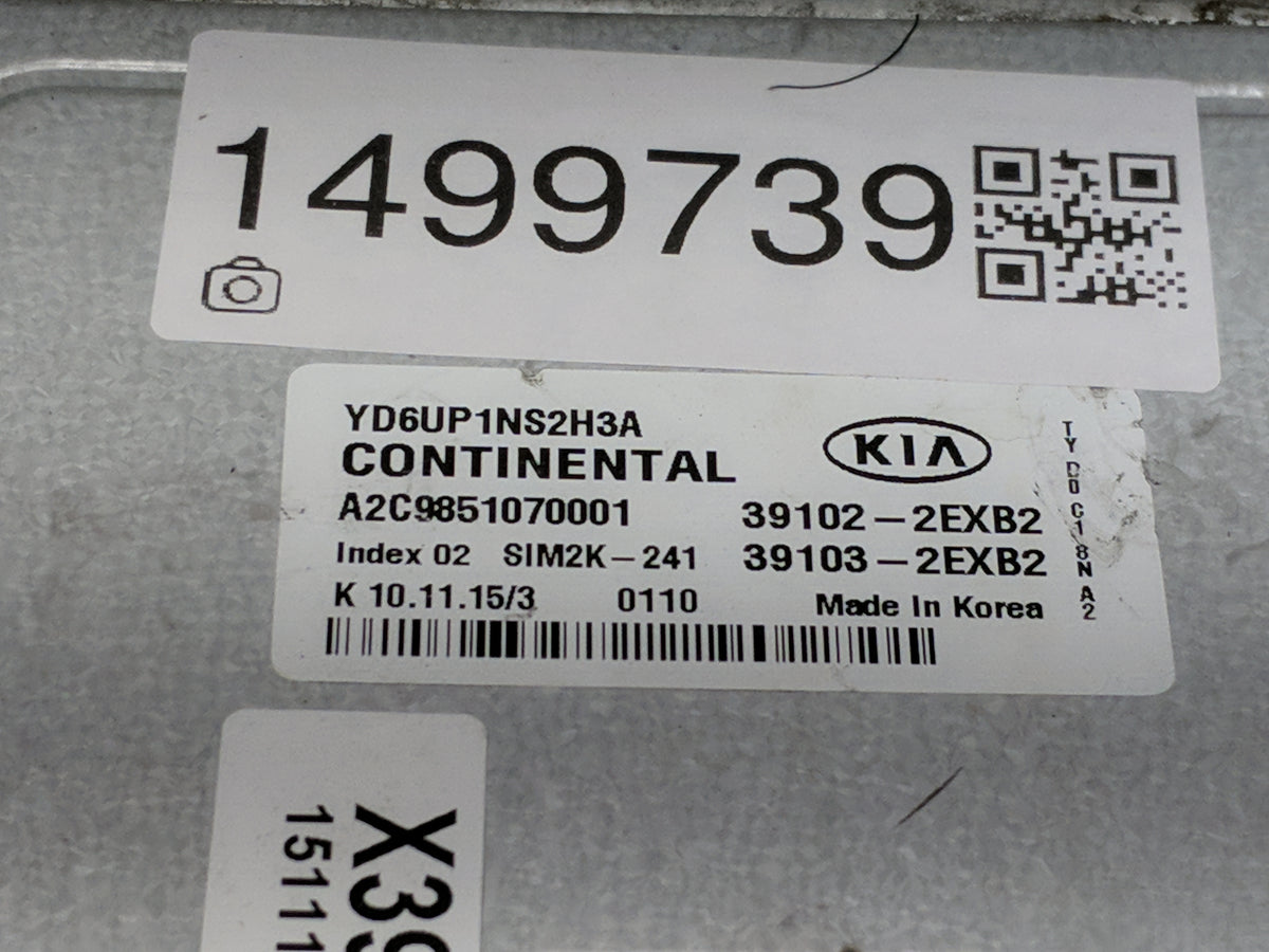 2016 Kia Forte PCM Engine Control Computer ECU ECM PCU OEM P/N:391022EXB2 391032EXB2, A2C9851070001, SIM2K-241, YD6UP1NS2H3A