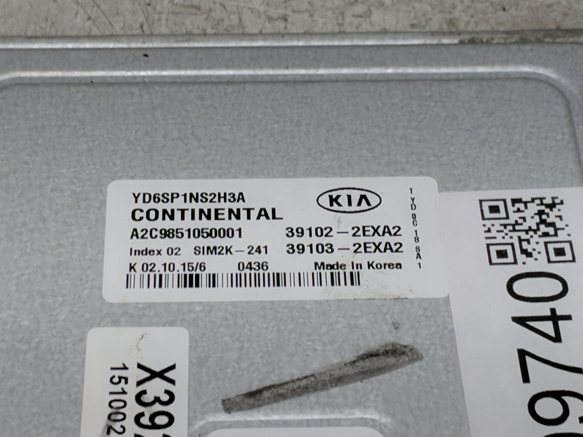 2016 Kia Forte PCM Engine Control Computer ECU ECM PCU OEM P/N:39102-2EXA2 39103-2EXA2, A2C9851050001, YD6SP1NS2H3A Fits OEM