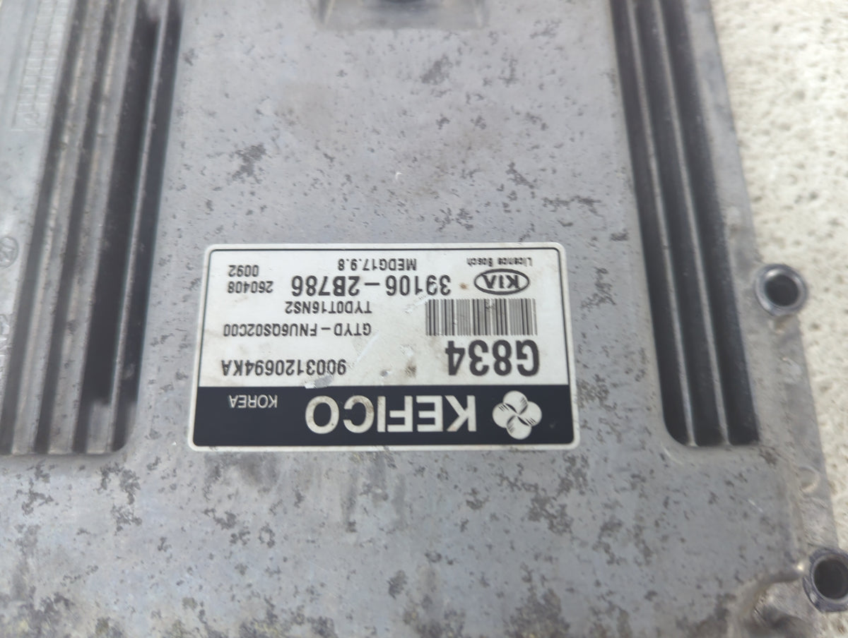 2016 Kia Forte PCM Engine Control Computer ECU ECM PCU OEM P/N:39106-2B786 9003120694KA Fits OEM Used Auto Parts - Oemusedau