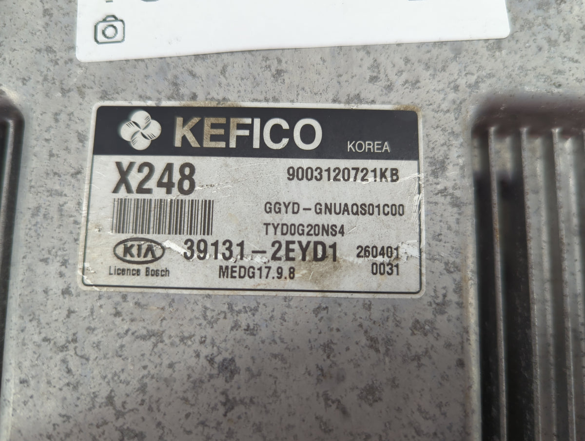 2016 Kia Forte PCM Engine Control Computer ECU ECM PCU OEM P/N:39131-2EYD1 9003120721KB, GGYD-GNUAQS01C00, TYD0G20NS4 Fits O