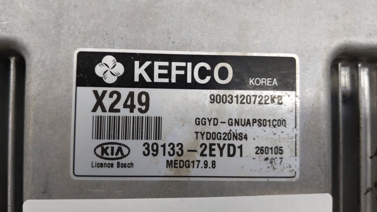 2016 Kia Forte PCM Engine Control Computer ECU ECM PCU OEM P/N:39133-2EYD1 39133-2EYB7 Fits OEM Used Auto Parts - Oemusedaut