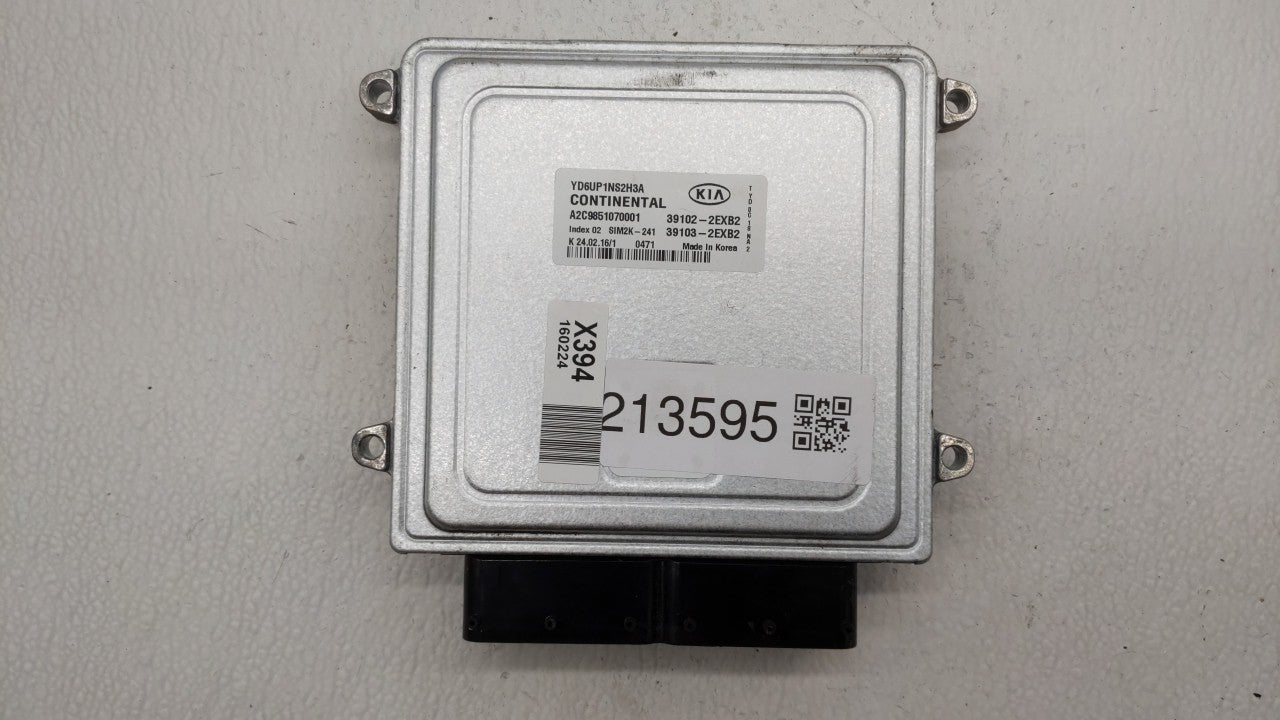 2016 Kia Forte PCM Engine Control Computer ECU ECM PCU OEM P/N:39106-2XA2 39102-2EXB2, 39103-2EXB2 Fits OEM Used Auto Parts 