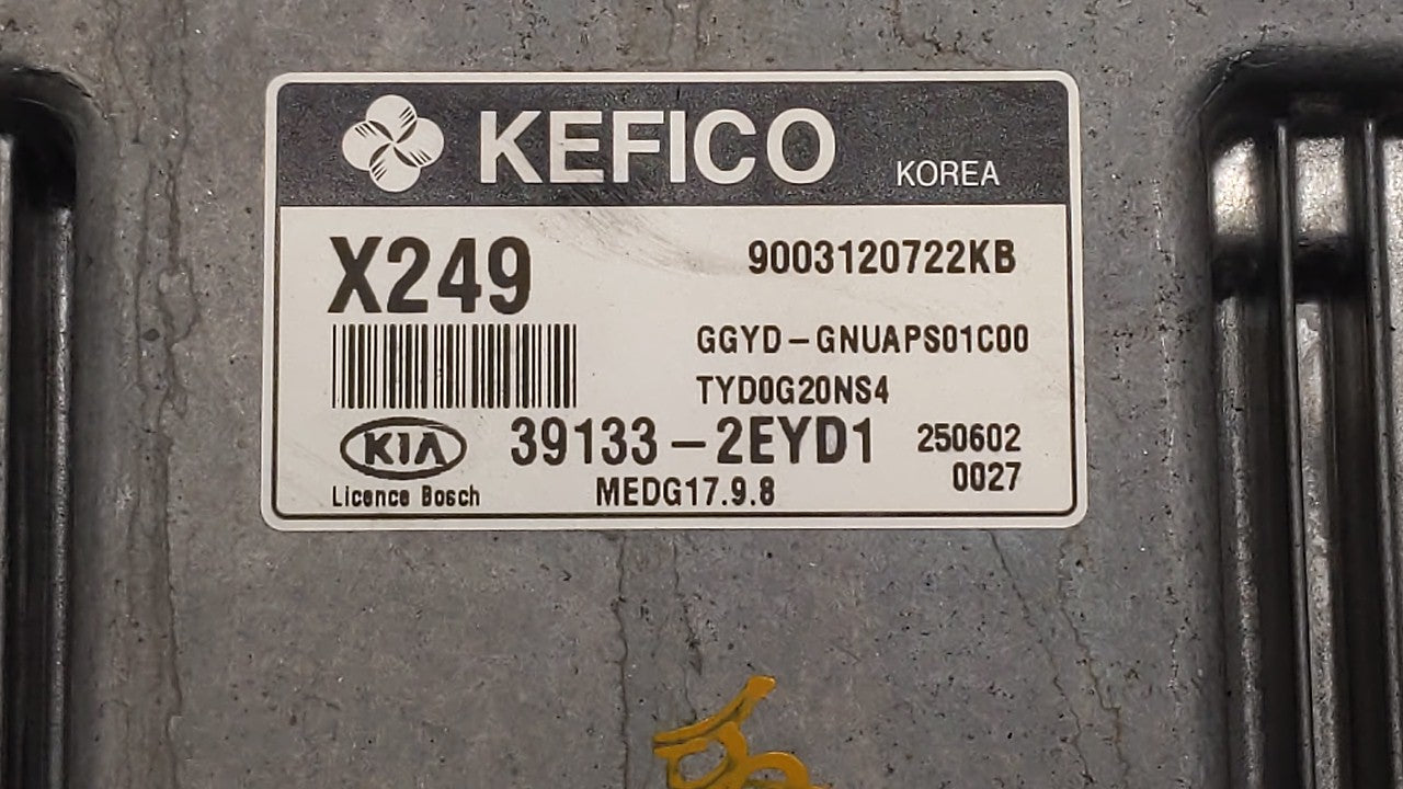 2016 Kia Forte PCM Engine Control Computer ECU ECM PCU OEM P/N:39133-2EYD1 39133-2EYB7 Fits OEM Used Auto Parts - Oemusedaut