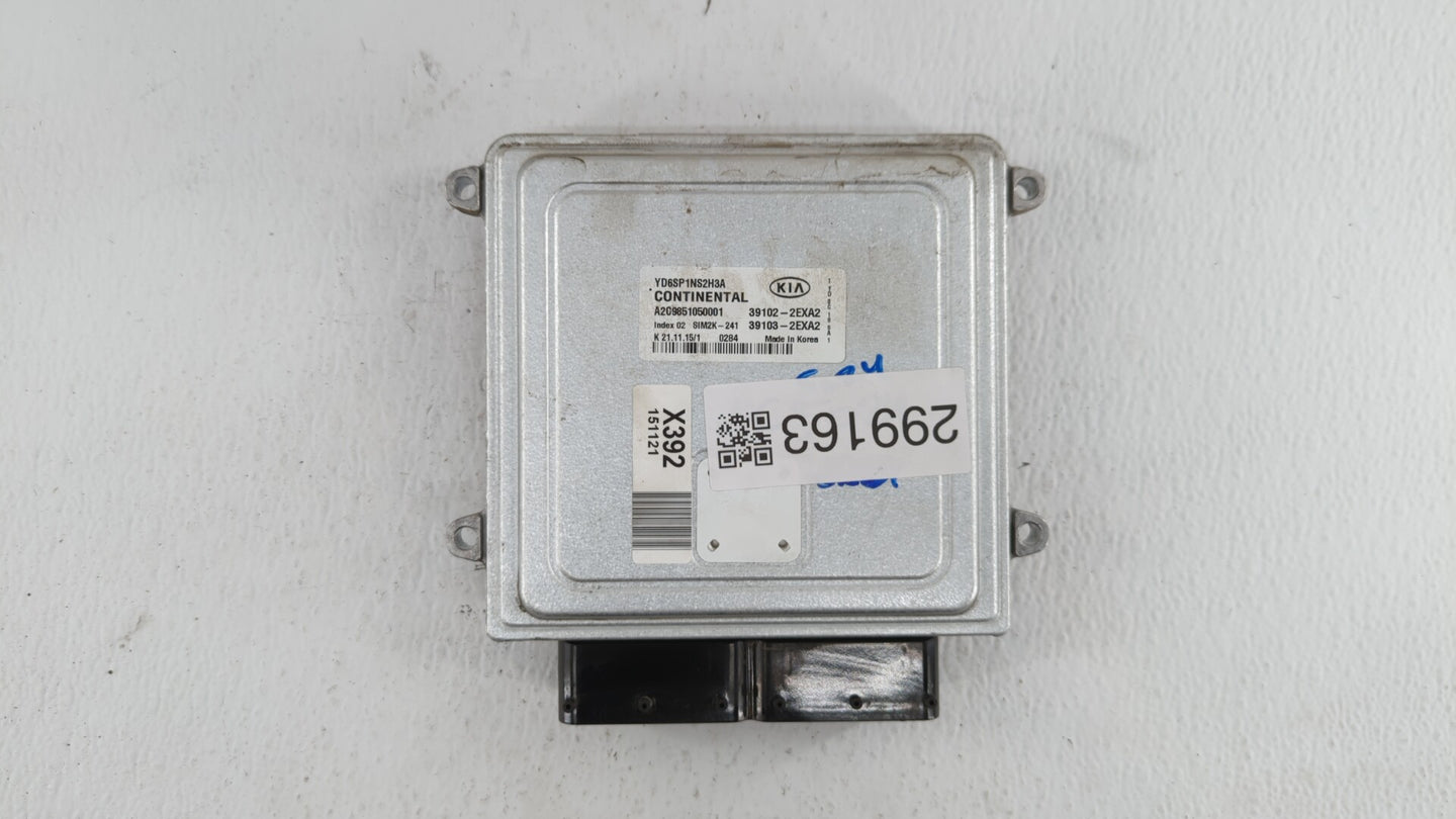 2016 Kia Forte PCM Engine Control Computer ECU ECM PCU OEM P/N:39103-2EXA2 39102-2EXA2 Fits OEM Used Auto Parts - Oemusedaut