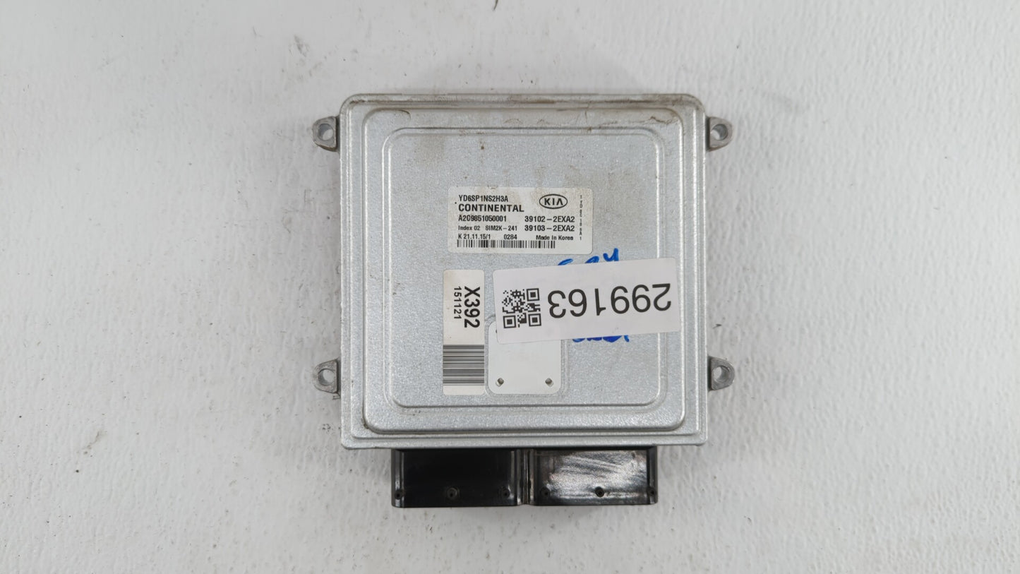 2016 Kia Forte PCM Engine Control Computer ECU ECM PCU OEM P/N:39103-2EXA2 39102-2EXA2 Fits OEM Used Auto Parts - Oemusedaut