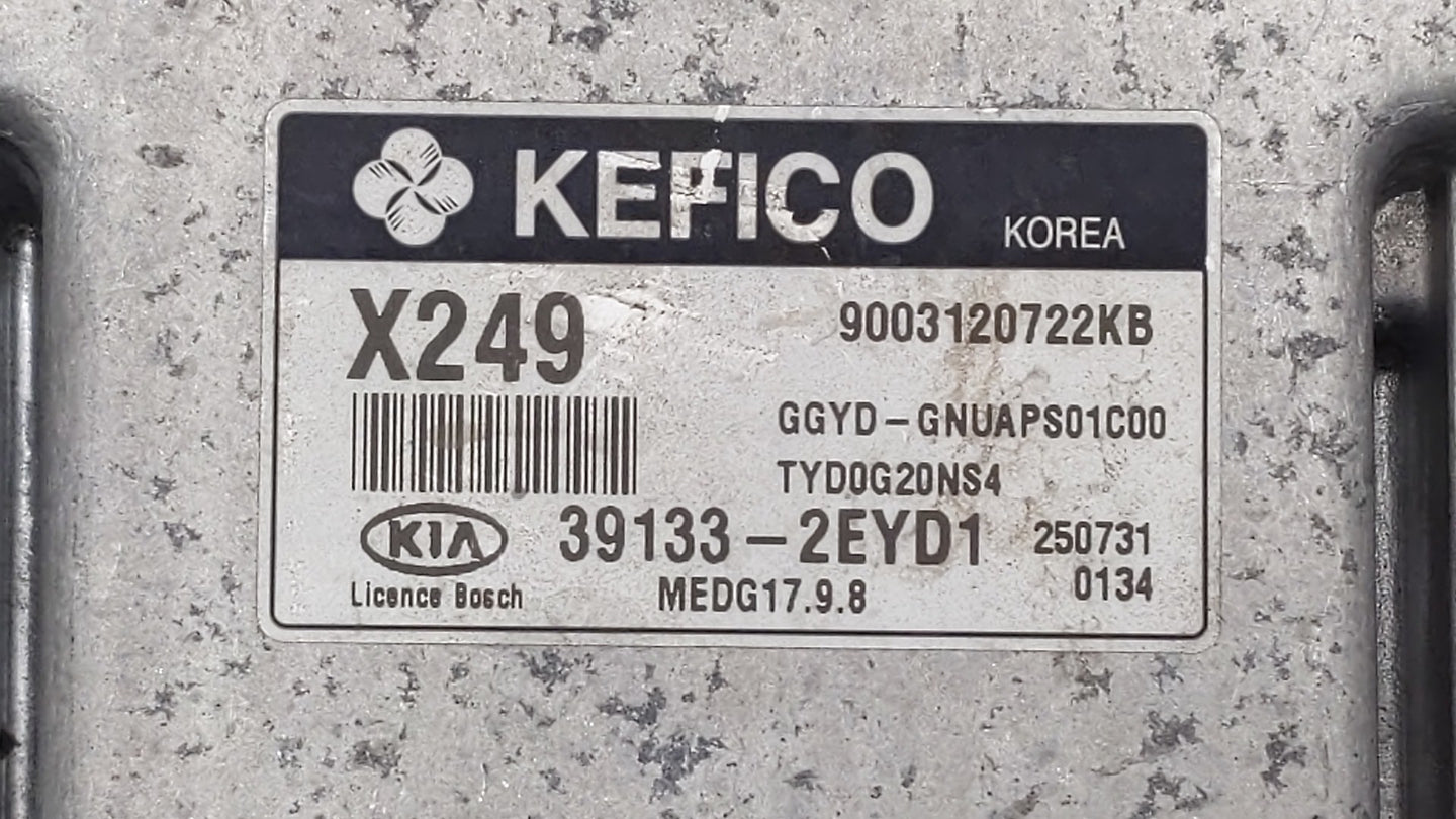 2016 Kia Forte PCM Engine Control Computer ECU ECM PCU OEM P/N:39133-2EYD1 39133-2EYB7 Fits OEM Used Auto Parts - Oemusedaut