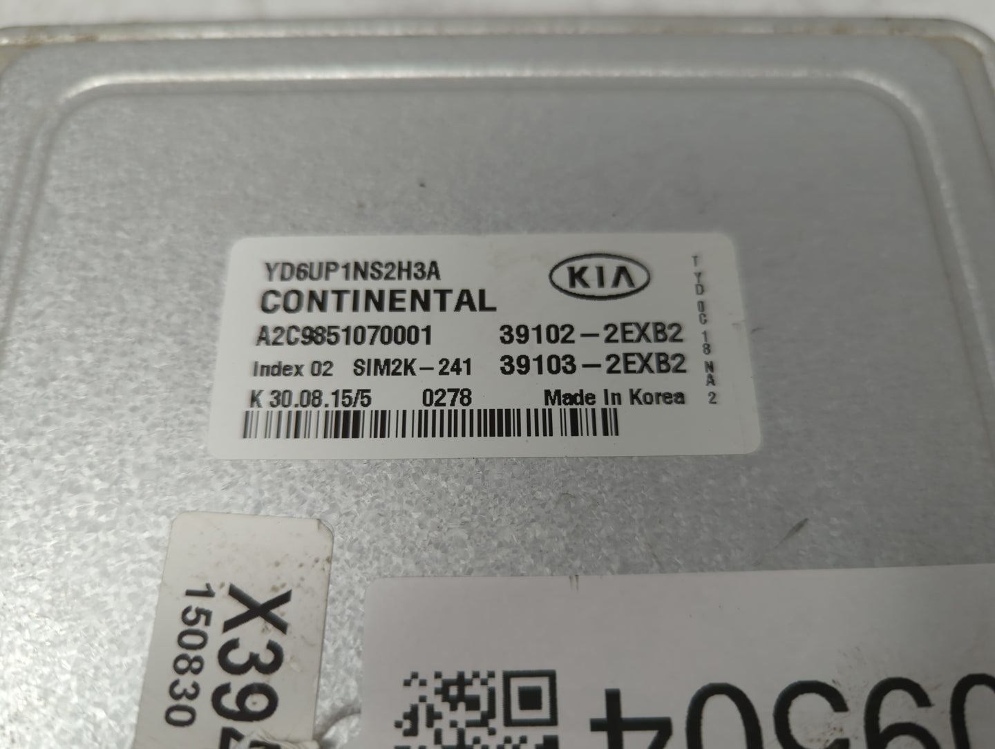 2016 Kia Forte PCM Engine Control Computer ECU ECM PCU OEM P/N:39103-2EXA2 39102-2EXA2, 39102-2EXB2, 39103-2EXB2 Fits OEM Us