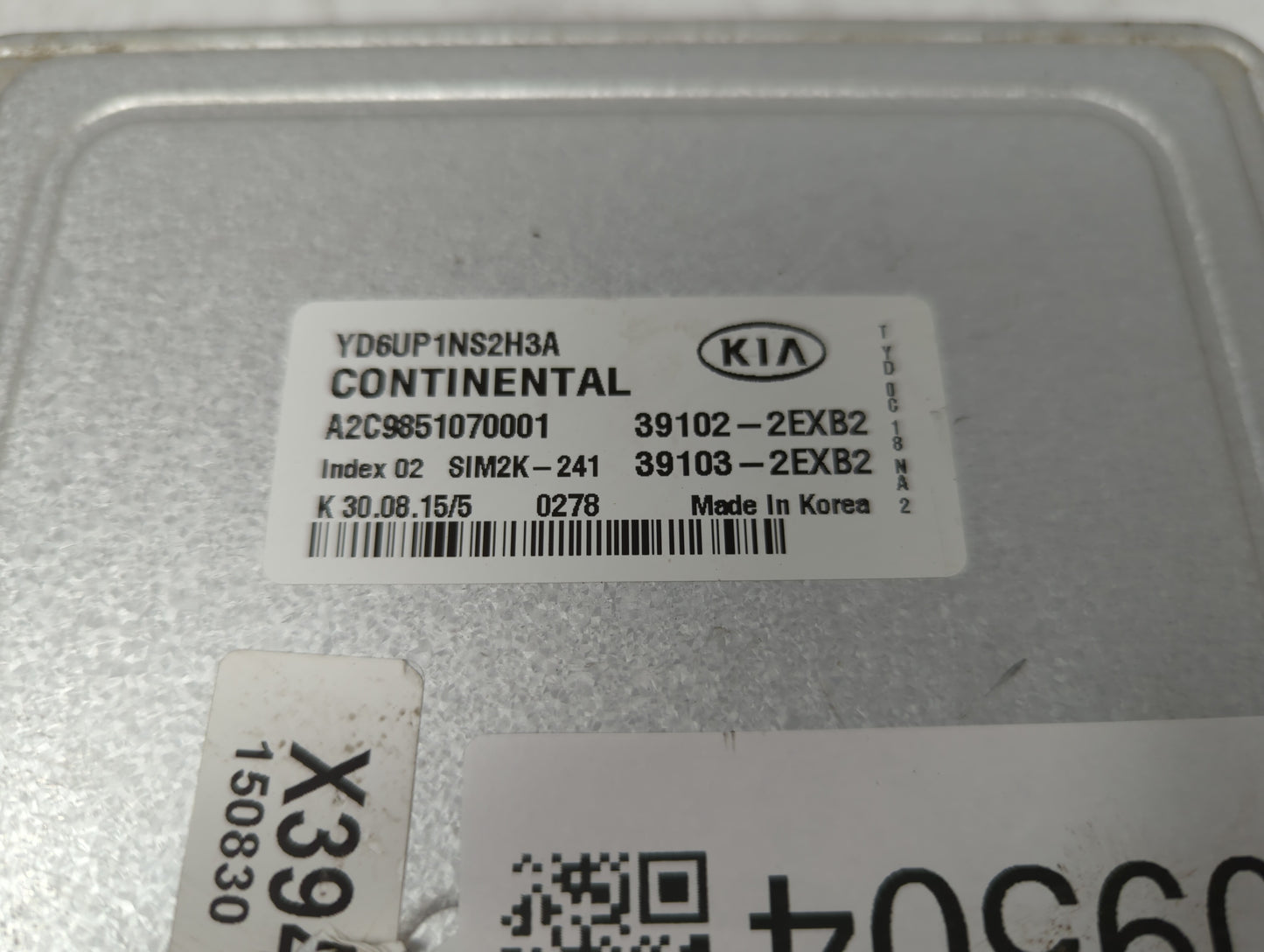 2016 Kia Forte PCM Engine Control Computer ECU ECM PCU OEM P/N:39103-2EXA2 39102-2EXA2, 39102-2EXB2, 39103-2EXB2 Fits OEM Us
