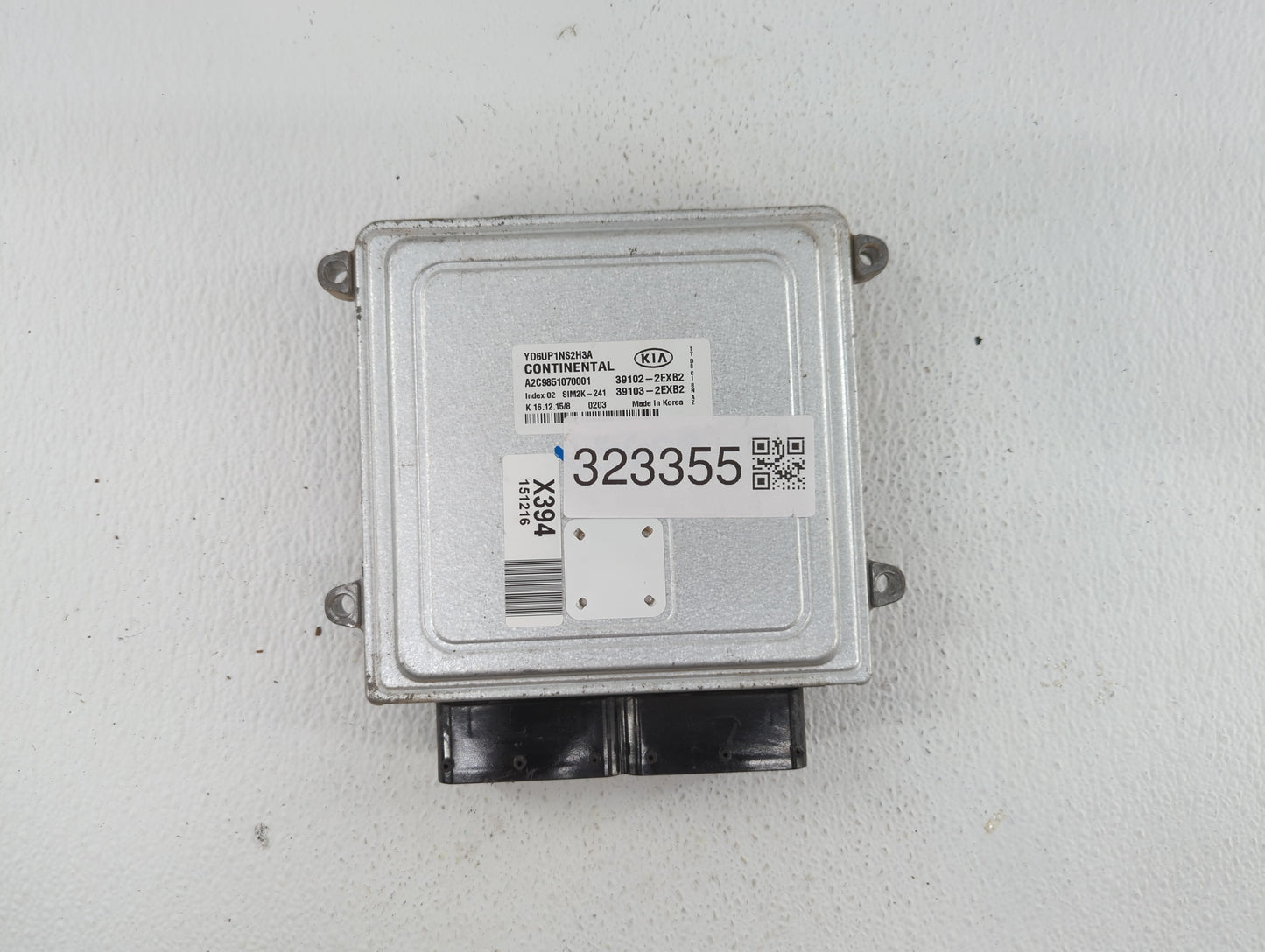 2016 Kia Forte PCM Engine Control Computer ECU ECM PCU OEM P/N:39103-2EXA2 39102-2EXA2, 39102-2EXB2, 39103-2EXB2 Fits OEM Us