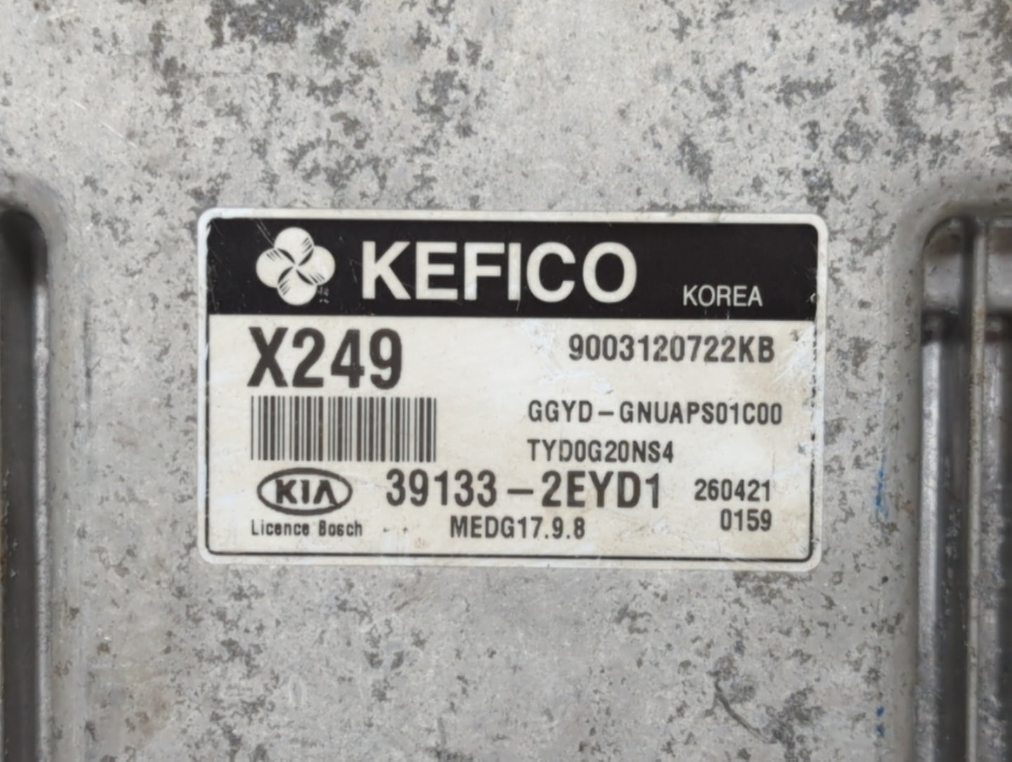 2016 Kia Forte PCM Engine Control Computer ECU ECM PCU OEM P/N:39133-2EYD1 39133-2EYB7 Fits OEM Used Auto Parts - Oemusedaut