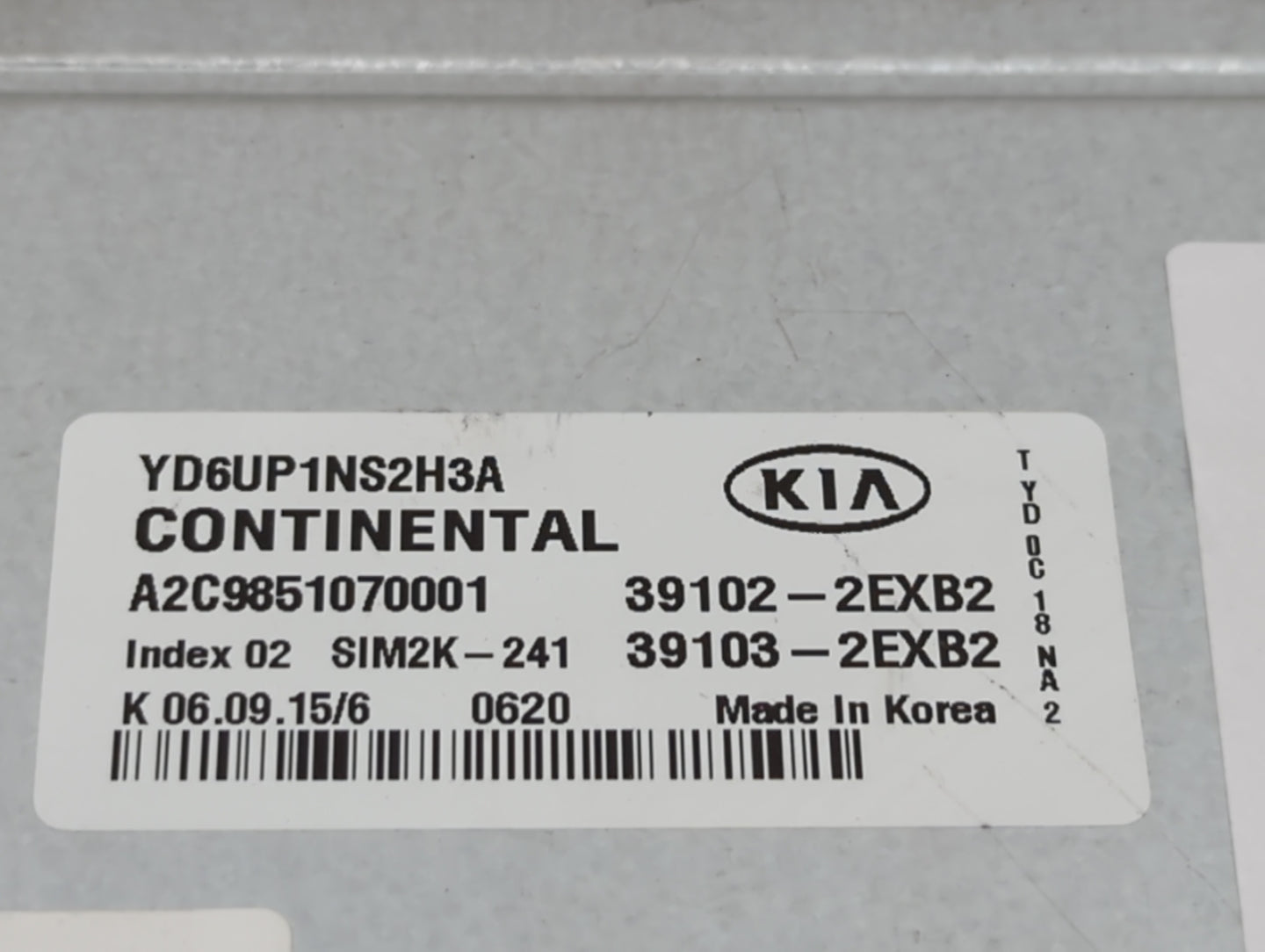 2016 Kia Forte PCM Engine Control Computer ECU ECM PCU OEM P/N:39103-2EXB2 39102-2EXB2, 39106-2EXB2, 39107-2EXB2 Fits OEM Us
