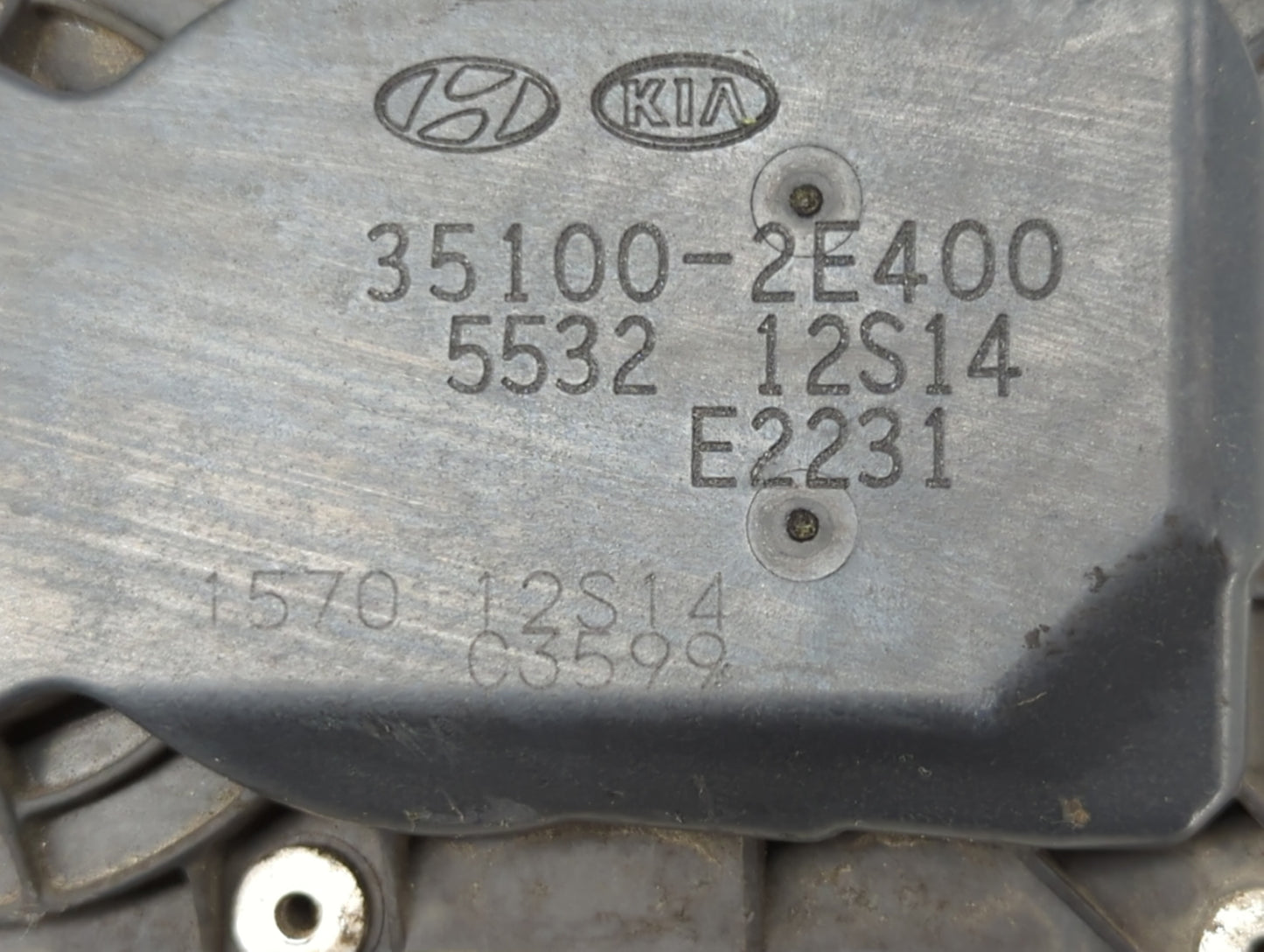 2014-2016 Kia Forte Throttle Body P/N:35100-2E400 35100-2E000 Fits Fits 2012 2013 2014 2015 2016 2018 2019 OEM Used Auto Par