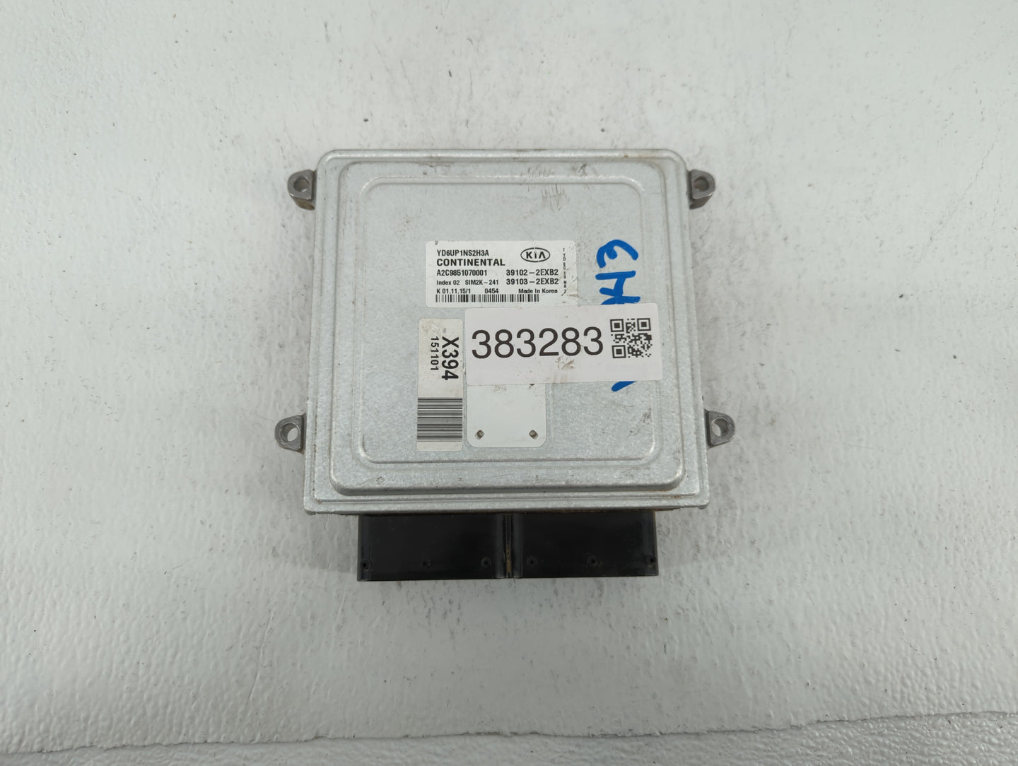 2016 Kia Forte PCM Engine Control Computer ECU ECM PCU OEM P/N:39102-2EXB2 Fits OEM Used Auto Parts - Oemusedautoparts1.com