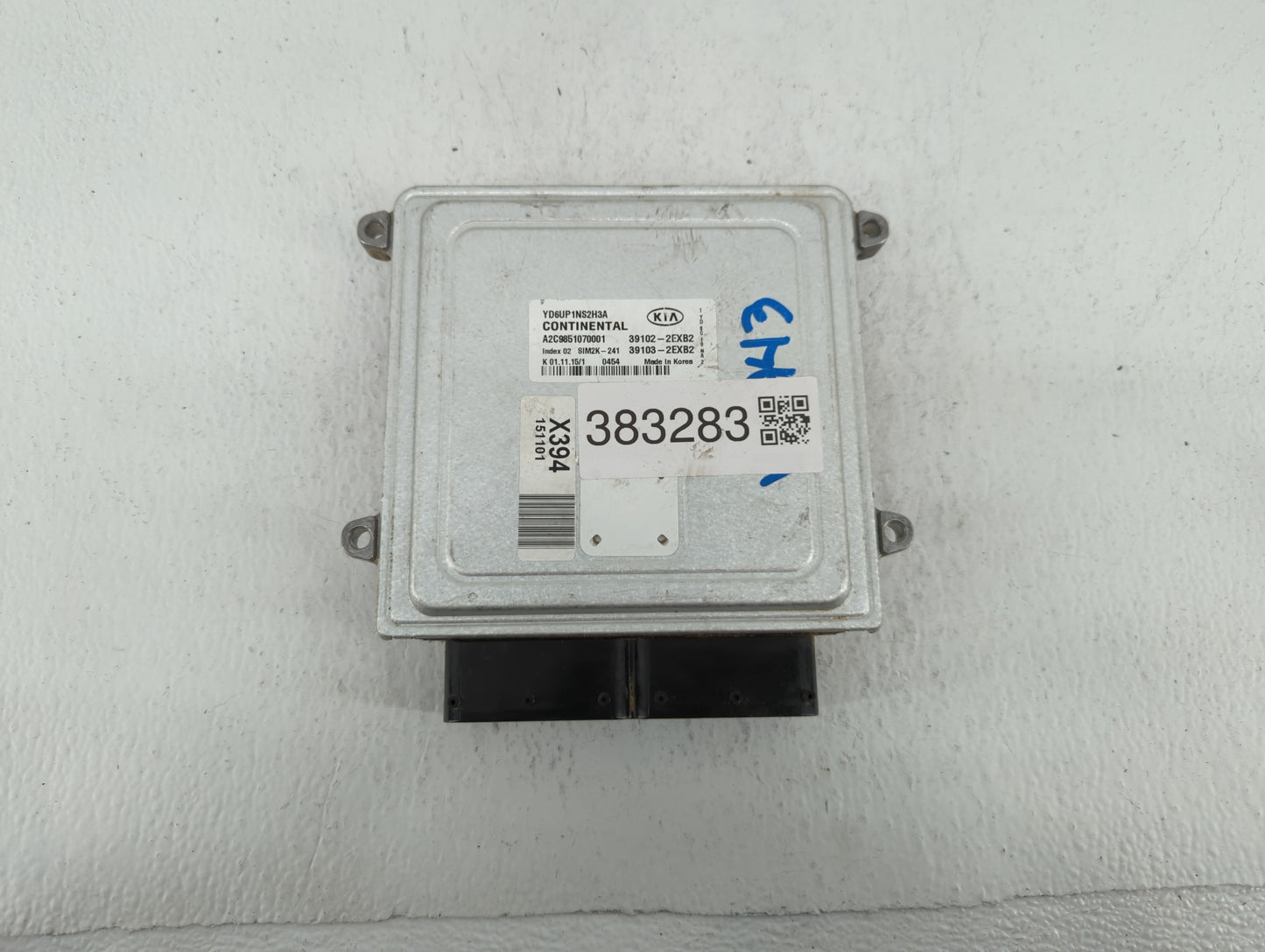 2016 Kia Forte PCM Engine Control Computer ECU ECM PCU OEM P/N:39102-2EXB2 Fits OEM Used Auto Parts - Oemusedautoparts1.com