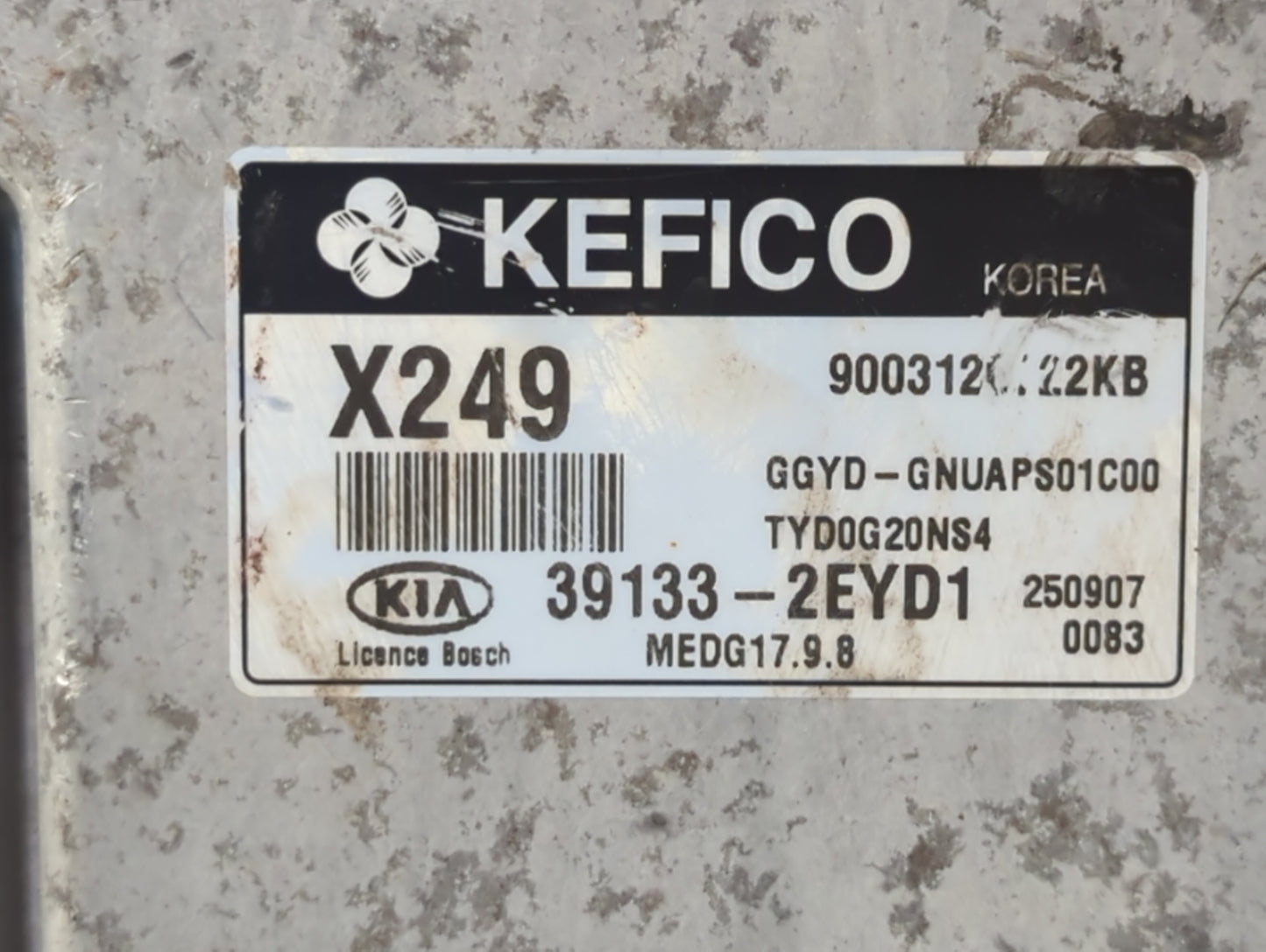 2016 Kia Forte PCM Engine Control Computer ECU ECM PCU OEM P/N:39133-2EYD1 39133-2EYB7 Fits OEM Used Auto Parts - Oemusedaut