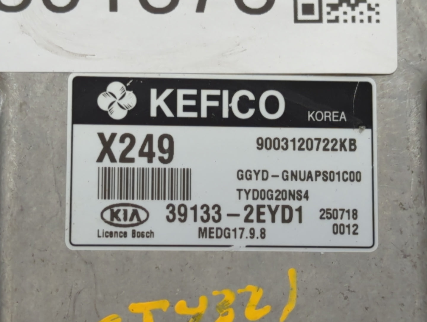 2016 Kia Forte PCM Engine Control Computer ECU ECM PCU OEM P/N:39133-2EYD2 39131-2EYD1 Fits OEM Used Auto Parts - Oemusedaut