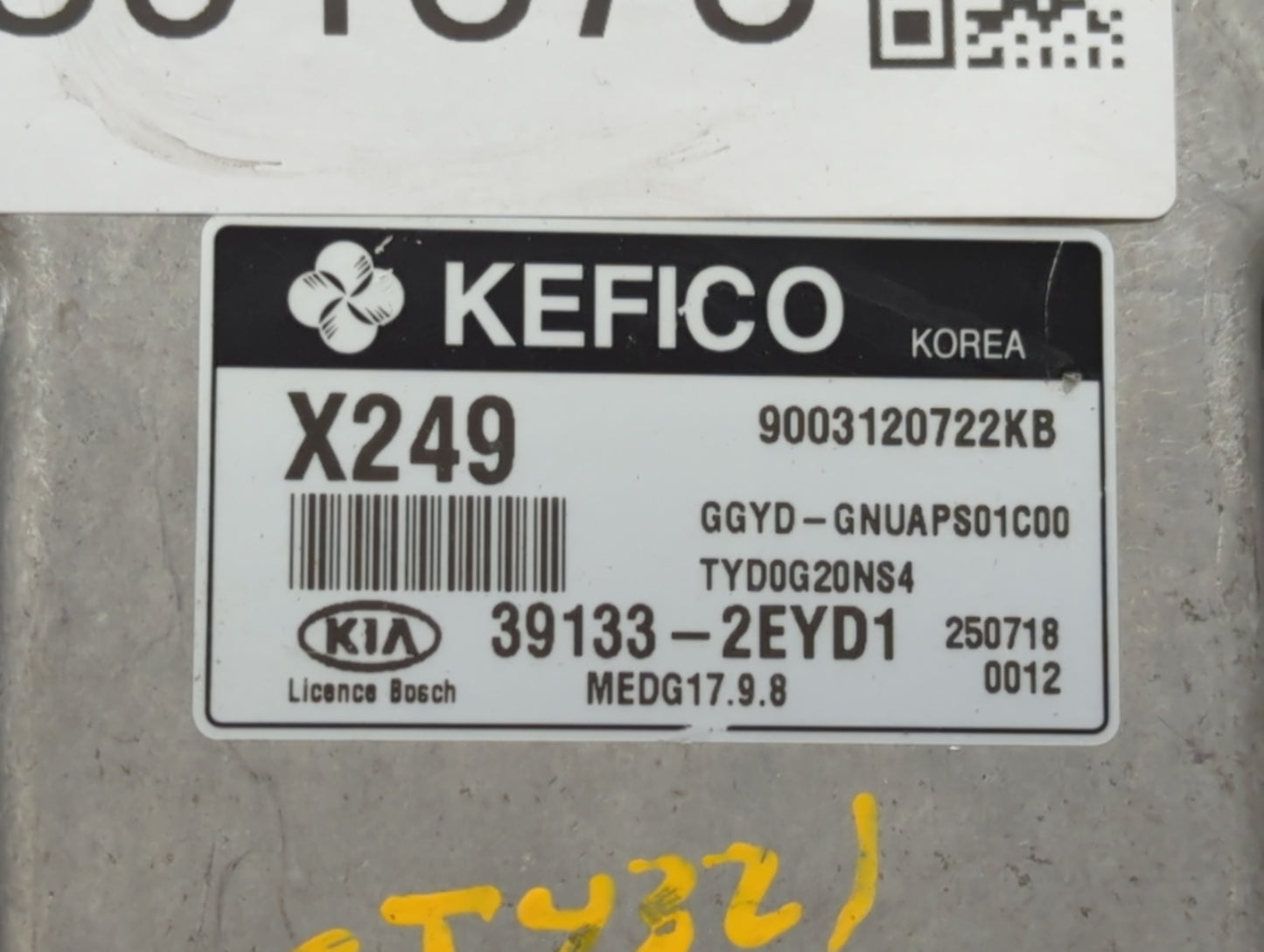2016 Kia Forte PCM Engine Control Computer ECU ECM PCU OEM P/N:39133-2EYD2 39131-2EYD1 Fits OEM Used Auto Parts - Oemusedaut