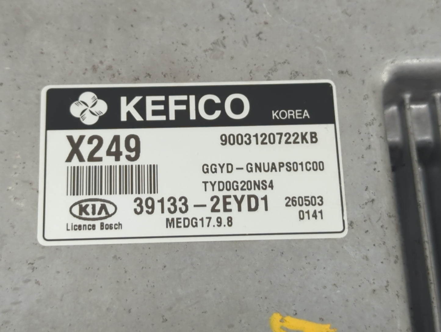 2016 Kia Forte PCM Engine Control Computer ECU ECM PCU OEM P/N:39133-2EYD1 39133-2EYB7 Fits OEM Used Auto Parts - Oemusedaut