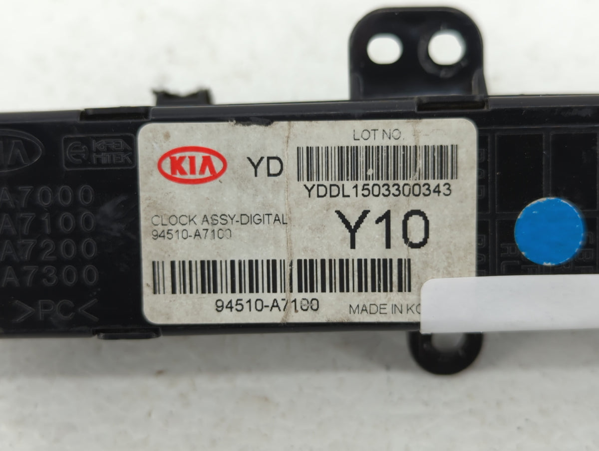 2016 Kia Forte CLOCK Black - Oemusedautoparts1.com