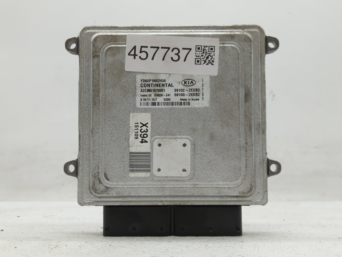 2016 Kia Forte PCM Engine Control Computer ECU ECM PCU OEM P/N:39102-2EXB2 39103-2EXB2 OEM Used Auto Parts - Oemusedautopart