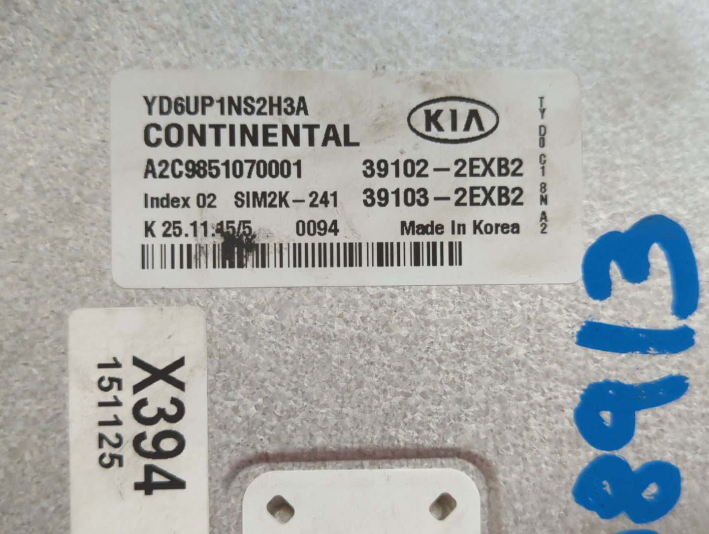 2016 Kia Forte PCM Engine Control Computer ECU ECM PCU OEM P/N:39103-2EXB2 39102-2EXB2 Fits OEM Used Auto Parts - Oemusedaut