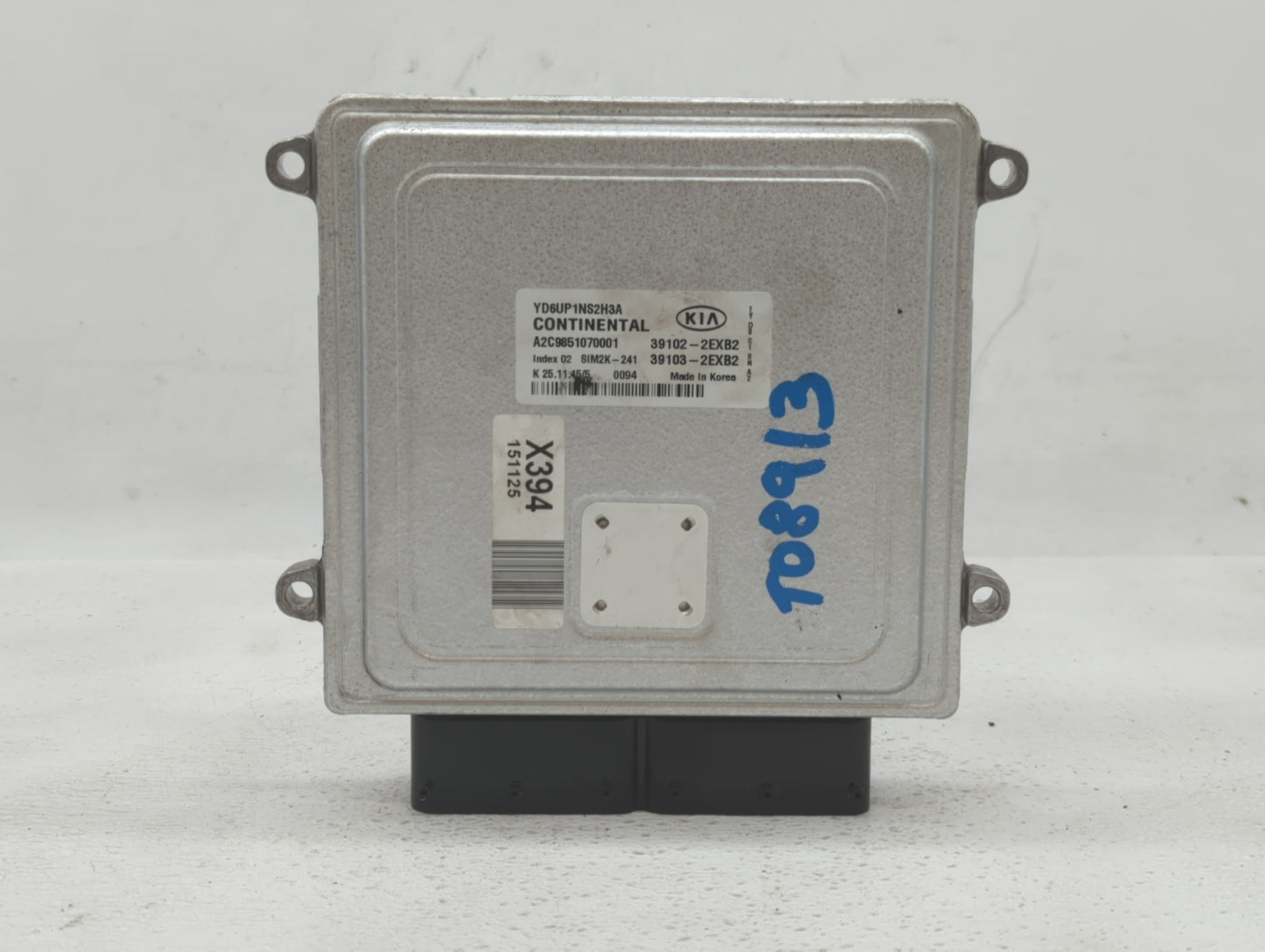 2016 Kia Forte PCM Engine Control Computer ECU ECM PCU OEM P/N:39103-2EXB2 39102-2EXB2 Fits OEM Used Auto Parts - Oemusedaut