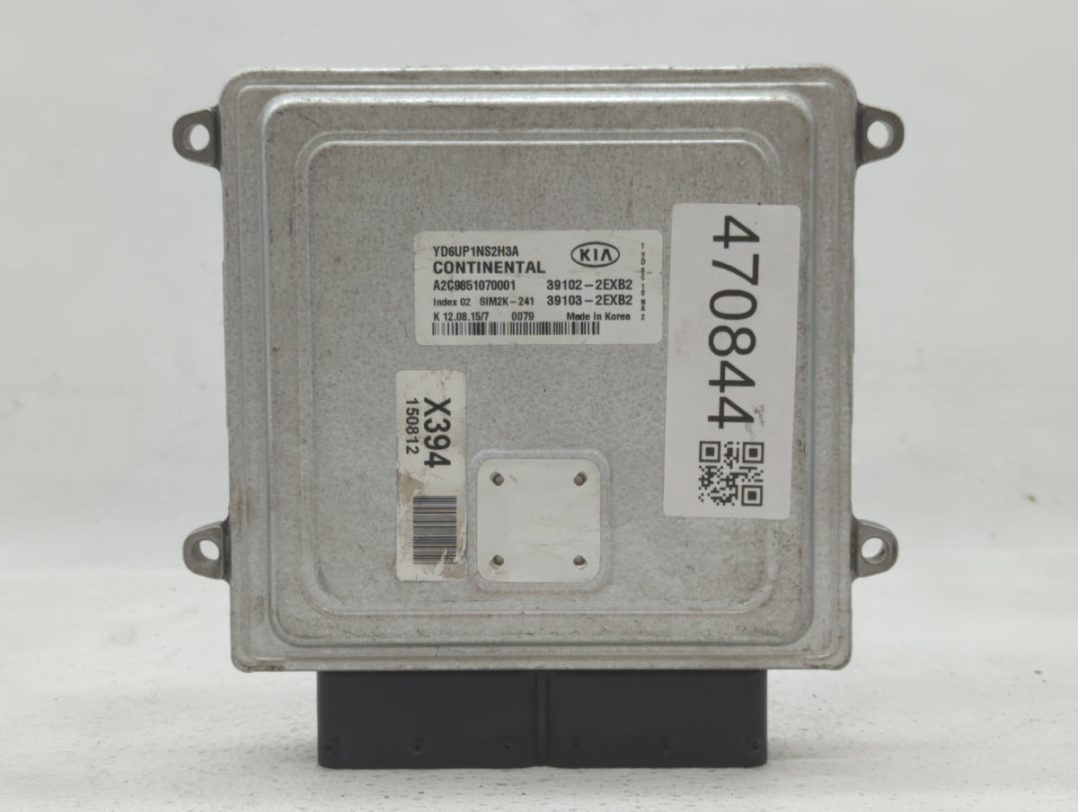 2016 Kia Forte PCM Engine Control Computer ECU ECM PCU OEM P/N:39102-2EXB2 39103-2EXB2 OEM Used Auto Parts - Oemusedautopart