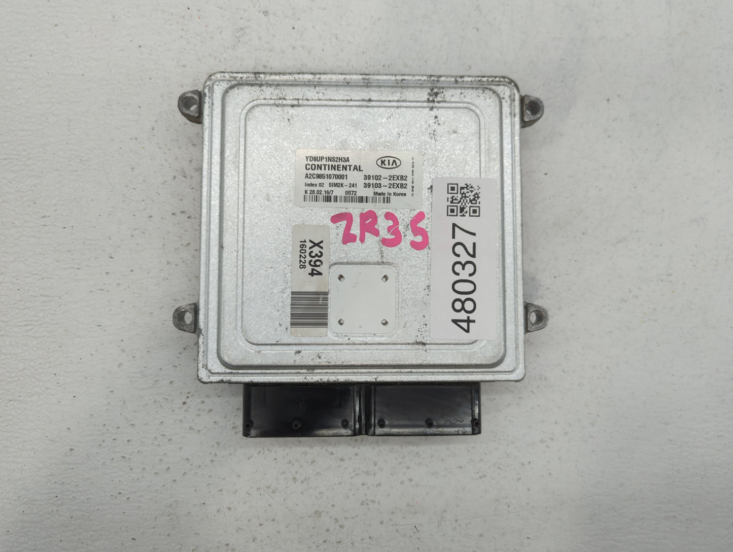 2016 Kia Forte PCM Engine Control Computer ECU ECM PCU OEM P/N:39103-2EXB2 39102-2EXB2 Fits OEM Used Auto Parts - Oemusedaut