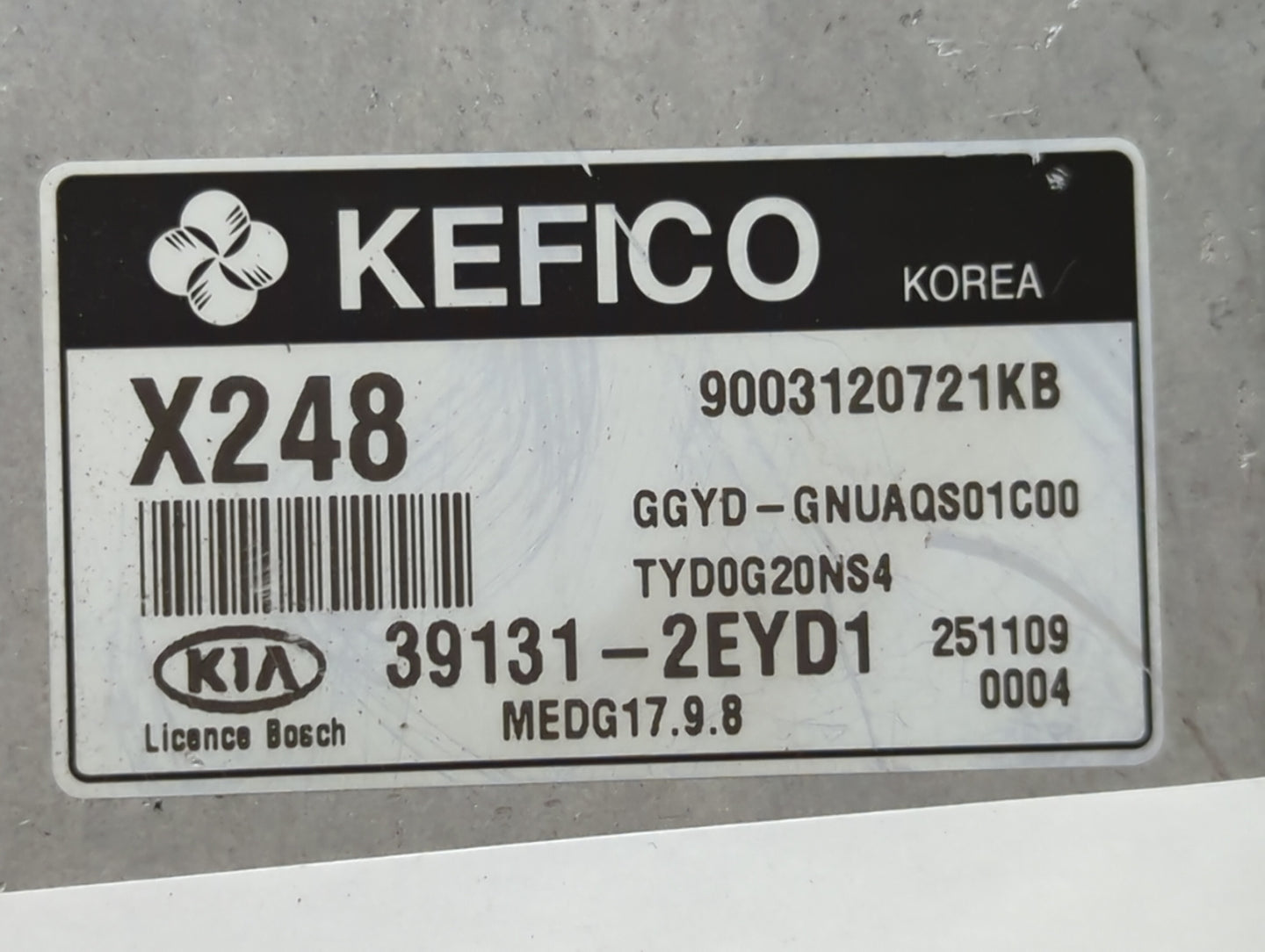 2016 Kia Forte PCM Engine Control Computer ECU ECM PCU OEM P/N:39133-2EYD1 39133-2EYD2, 39131-2EYD1 Fits OEM Used Auto Parts