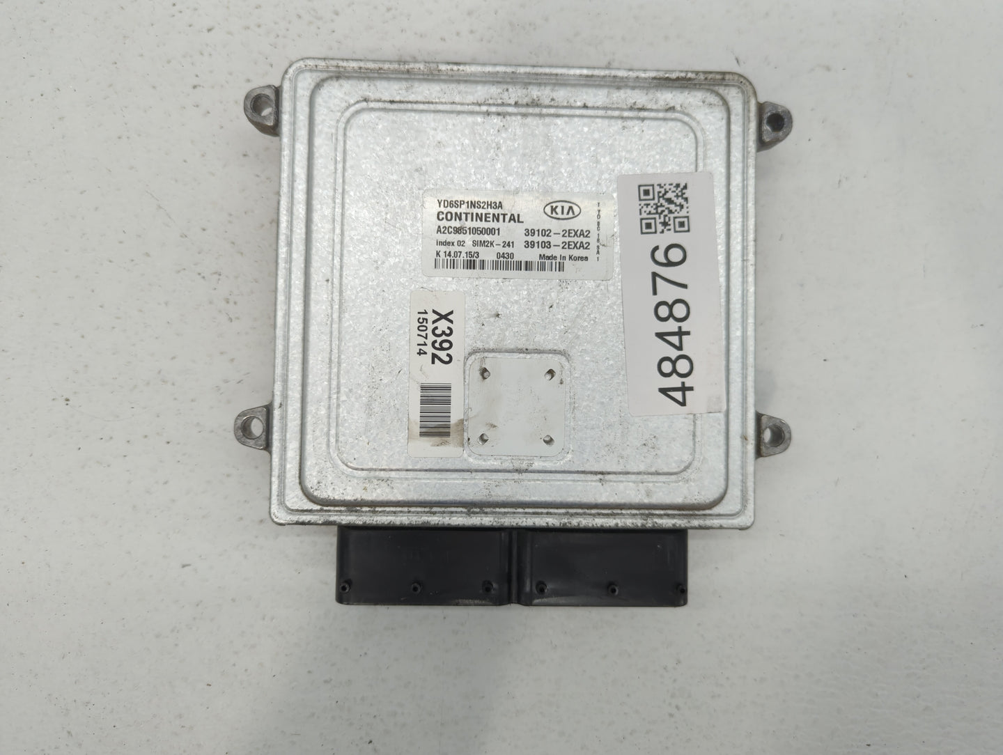 2016 Kia Forte PCM Engine Control Computer ECU ECM PCU OEM P/N:39103-2EXA2 39102-2EXA2, 39103-2EXB2, 39102-2EXB2 Fits OEM Us