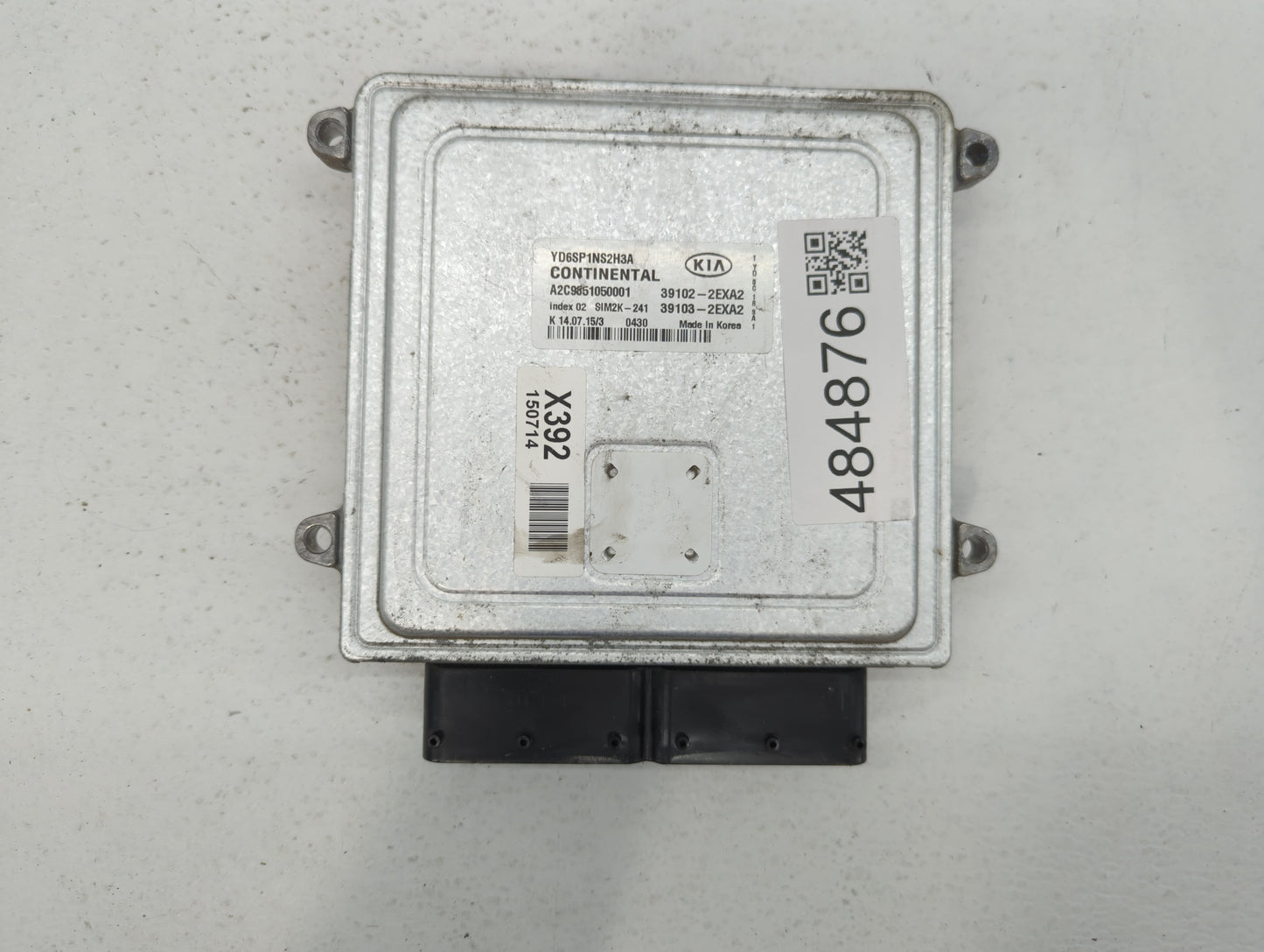 2016 Kia Forte PCM Engine Control Computer ECU ECM PCU OEM P/N:39103-2EXA2 39102-2EXA2, 39103-2EXB2, 39102-2EXB2 Fits OEM Us