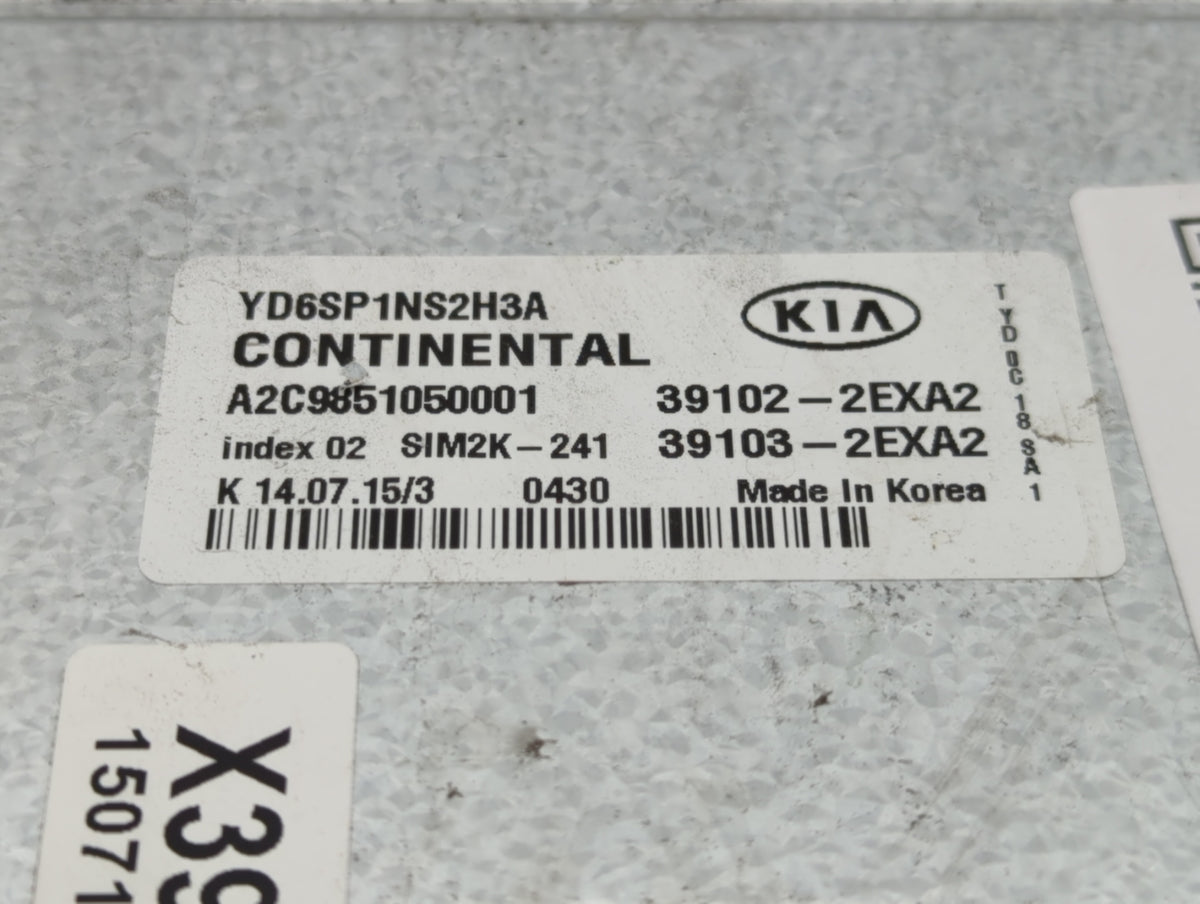 2016 Kia Forte PCM Engine Control Computer ECU ECM PCU OEM P/N:39103-2EXA2 39102-2EXA2, 39103-2EXB2, 39102-2EXB2 OEM Used Au
