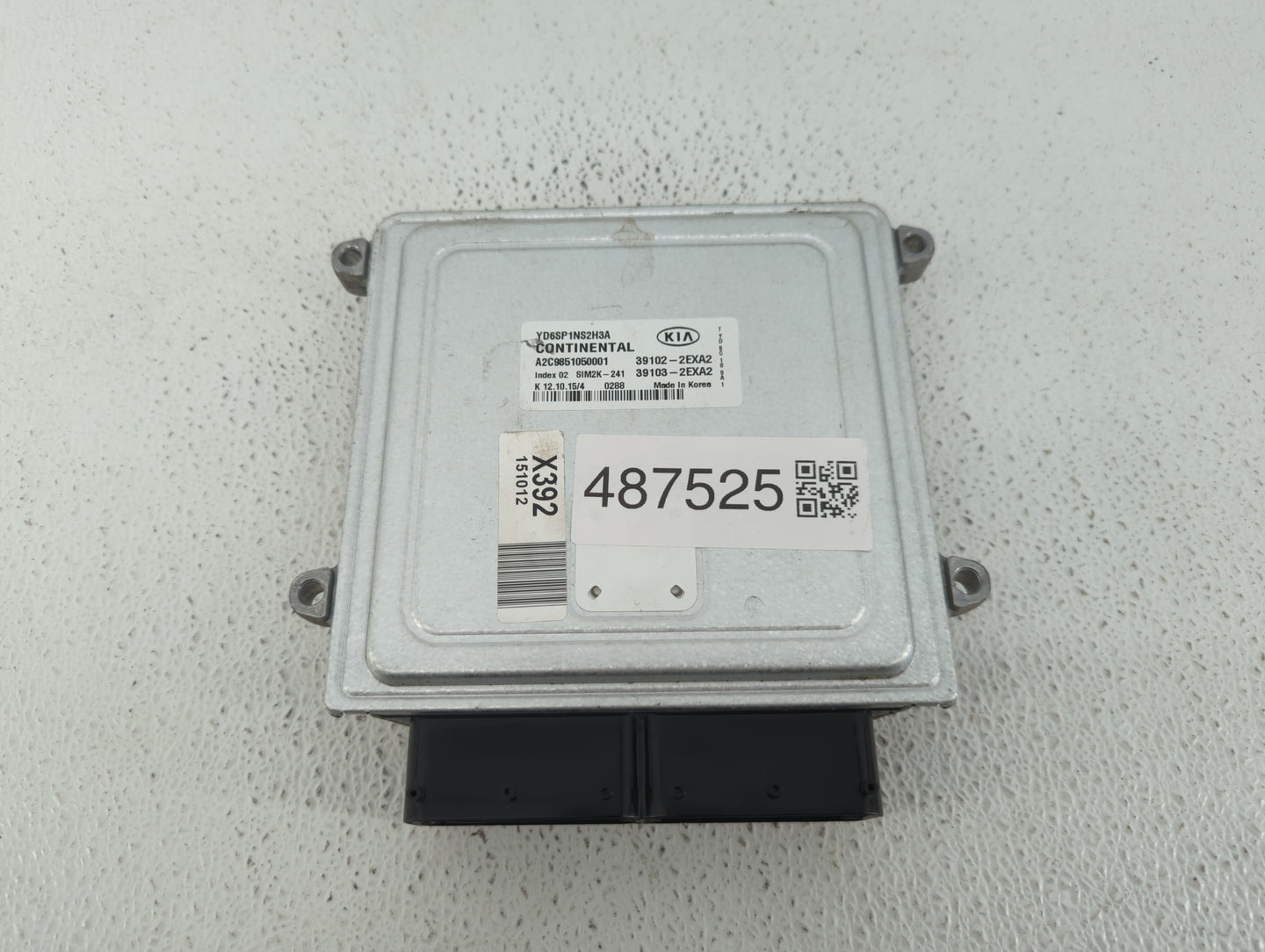 2016 Kia Forte PCM Engine Control Computer ECU ECM PCU OEM P/N:39103-2EXA2 39102-2EXA2, 39103-2EXB2, 39102-2EXB2 Fits OEM Us