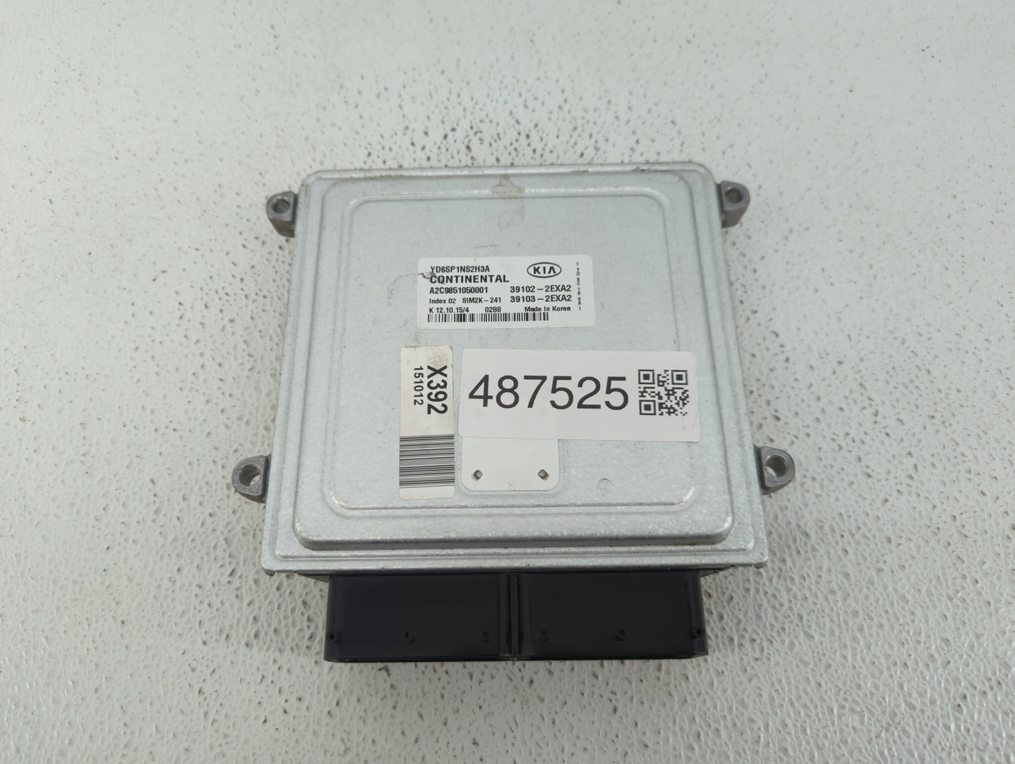 2016 Kia Forte PCM Engine Control Computer ECU ECM PCU OEM P/N:39103-2EXA2 39102-2EXA2, 39103-2EXB2, 39102-2EXB2 Fits OEM Us