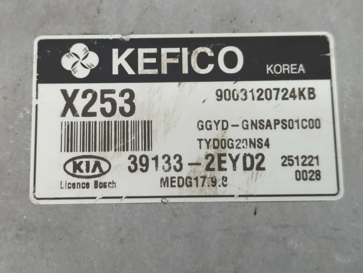 2016 Kia Forte PCM Engine Control Computer ECU ECM PCU OEM P/N:39133-2EYD2 39133-2EYD1, 39131-2EYD1 Fits OEM Used Auto Parts