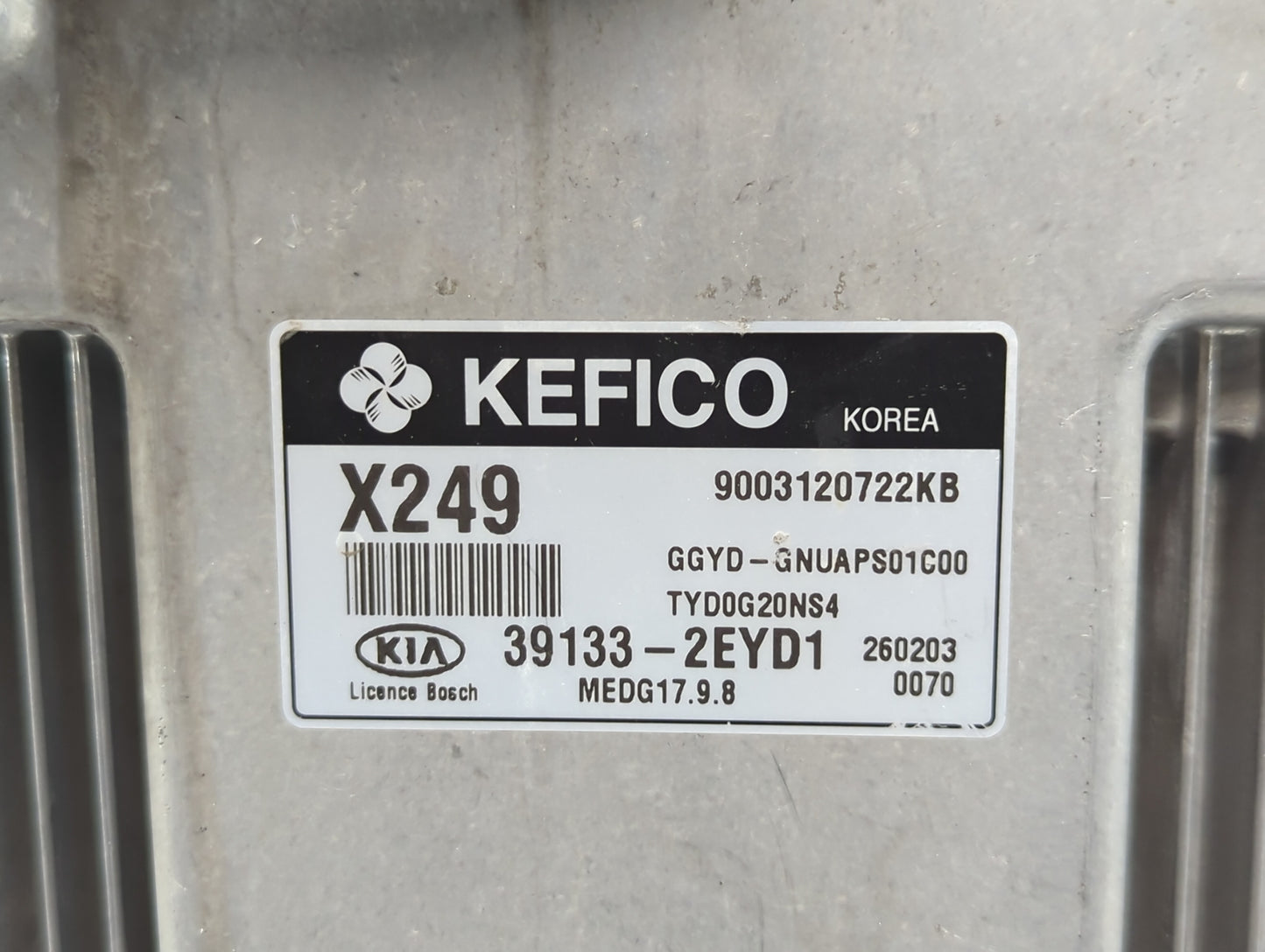 2016 Kia Forte PCM Engine Control Computer ECU ECM PCU OEM P/N:39133-2EYD1 39133-2EYB7 Fits OEM Used Auto Parts - Oemusedaut