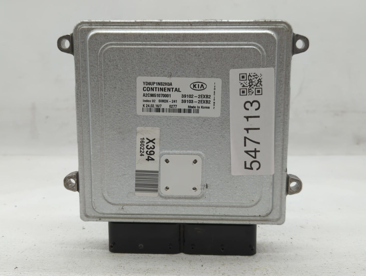 2016 Kia Forte PCM Engine Control Computer ECU ECM PCU OEM P/N:39103-2EXB2 39102-2EXB2 Fits OEM Used Auto Parts - Oemusedaut