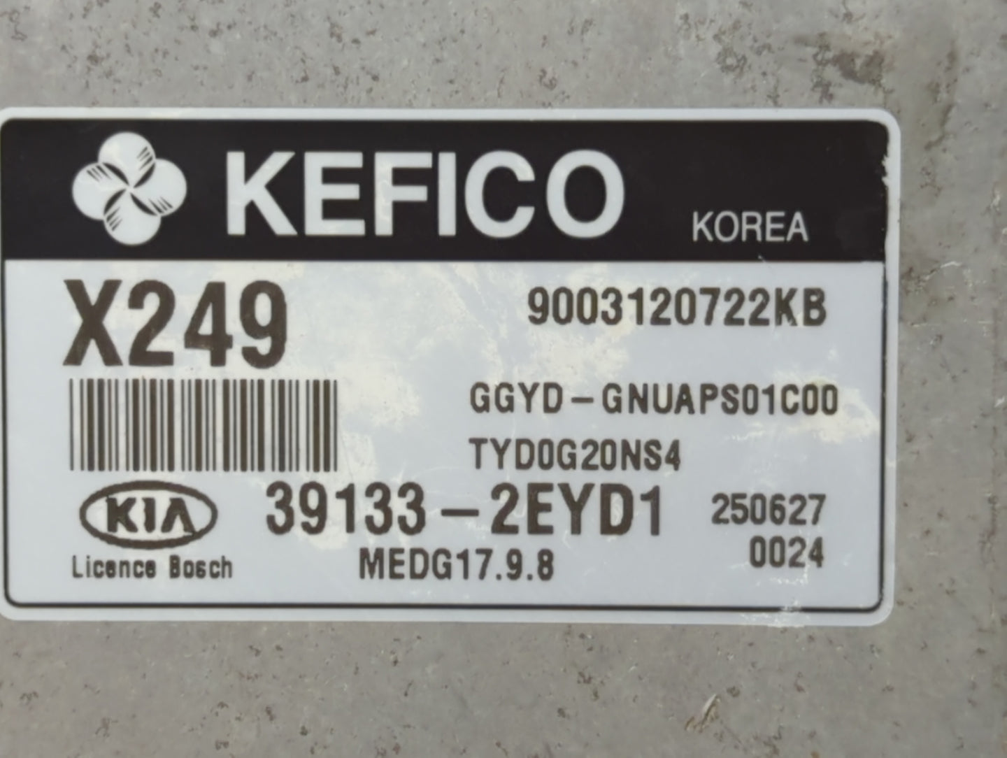 2016 Kia Forte PCM Engine Control Computer ECU ECM PCU OEM P/N:39133-2EYD2 39133-2EYD1, 39131-2EYD1 Fits OEM Used Auto Parts