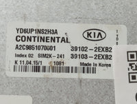 2016 Kia Forte PCM Engine Control Computer ECU ECM PCU OEM P/N:39102-2EXB2 Fits OEM Used Auto Parts - Oemusedautoparts1.com