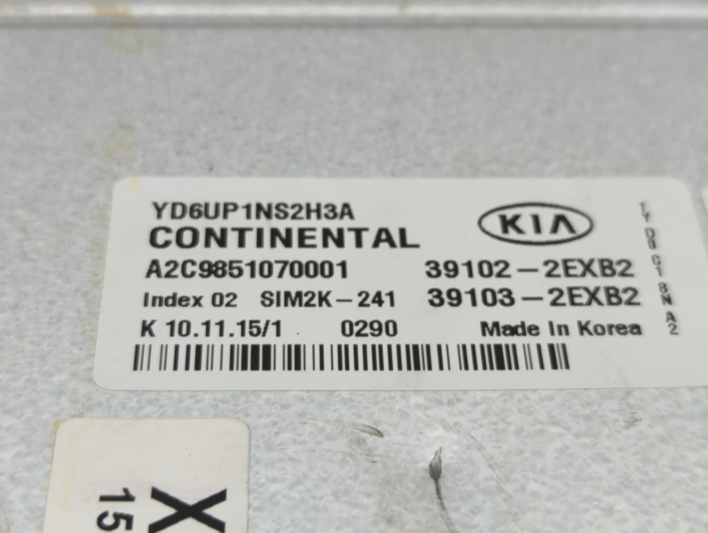 2016 Kia Forte PCM Engine Control Computer ECU ECM PCU OEM P/N:39103-2EXB2 39102-2EXB2 Fits OEM Used Auto Parts - Oemusedaut