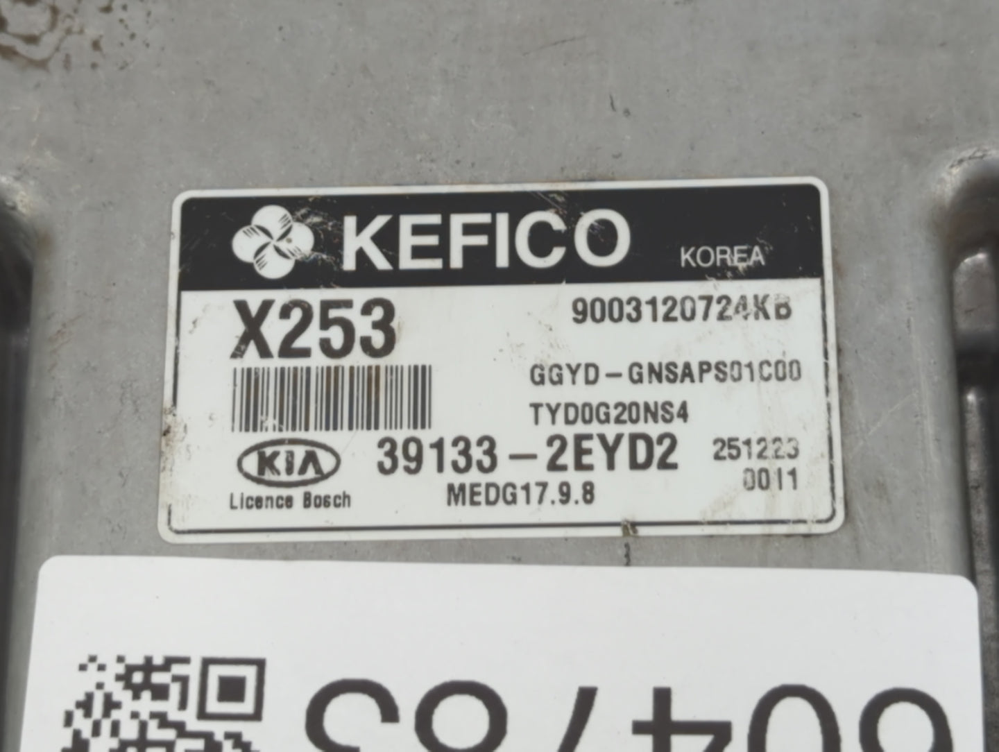 2016 Kia Forte PCM Engine Control Computer ECU ECM PCU OEM P/N:39133-2EYD2 Fits OEM Used Auto Parts - Oemusedautoparts1.com