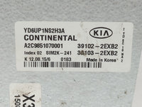 2016 Kia Forte PCM Engine Control Computer ECU ECM PCU OEM P/N:39102-2EXB2 Fits OEM Used Auto Parts - Oemusedautoparts1.com