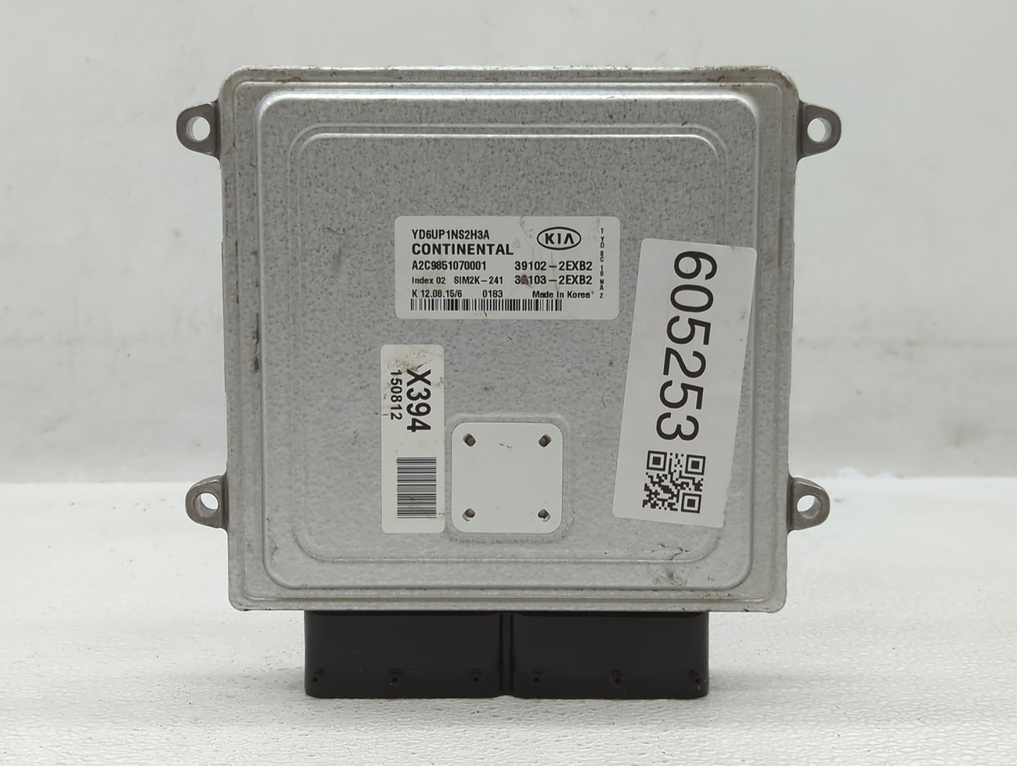 2016 Kia Forte PCM Engine Control Computer ECU ECM PCU OEM P/N:39102-2EXB2 Fits OEM Used Auto Parts - Oemusedautoparts1.com