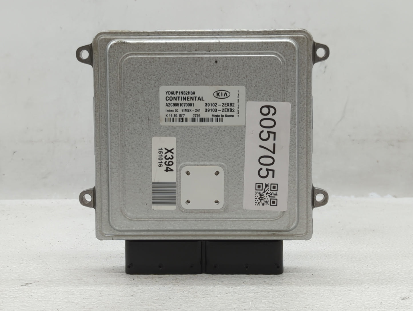2016 Kia Forte PCM Engine Control Computer ECU ECM PCU OEM P/N:39102-2EXB2 Fits OEM Used Auto Parts - Oemusedautoparts1.com