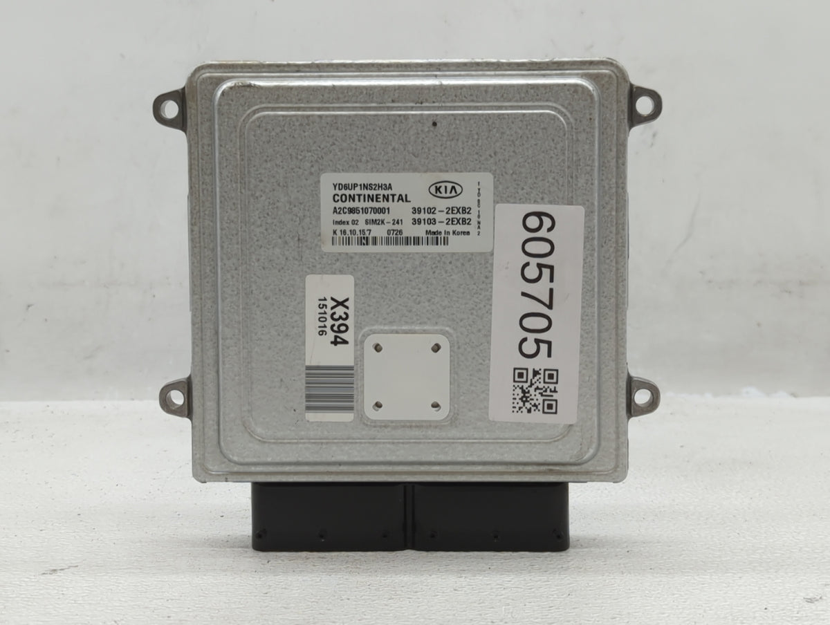2016 Kia Forte PCM Engine Control Computer ECU ECM PCU OEM P/N:39102-2EXB2 Fits Fits 2006 OEM Used Auto Parts - Oemusedautop