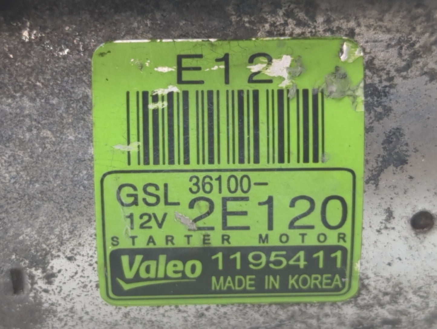 2014-2016 Kia Forte Car Starter Motor Solenoid OEM P/N:36100-2E120 1195411 Fits Fits 2012 2013 2014 2015 2016 OEM Used Auto 